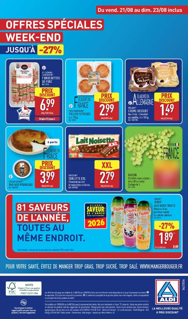 Nouveau catalogue Aldi à partir du 18/08
