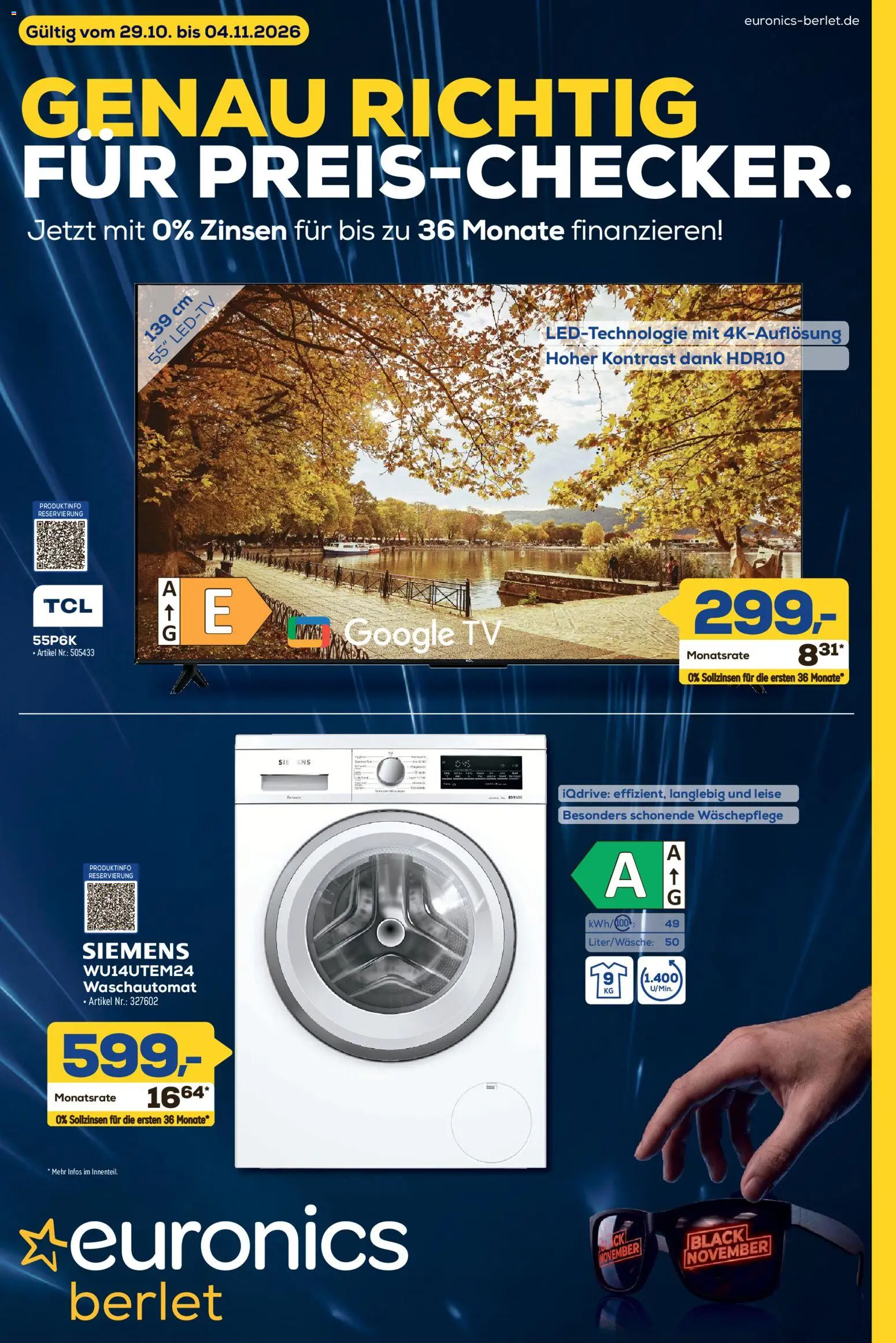 Vorschau von dem Prospekt des Geschäftes Euronics, gültig ab dem 29.10.2026