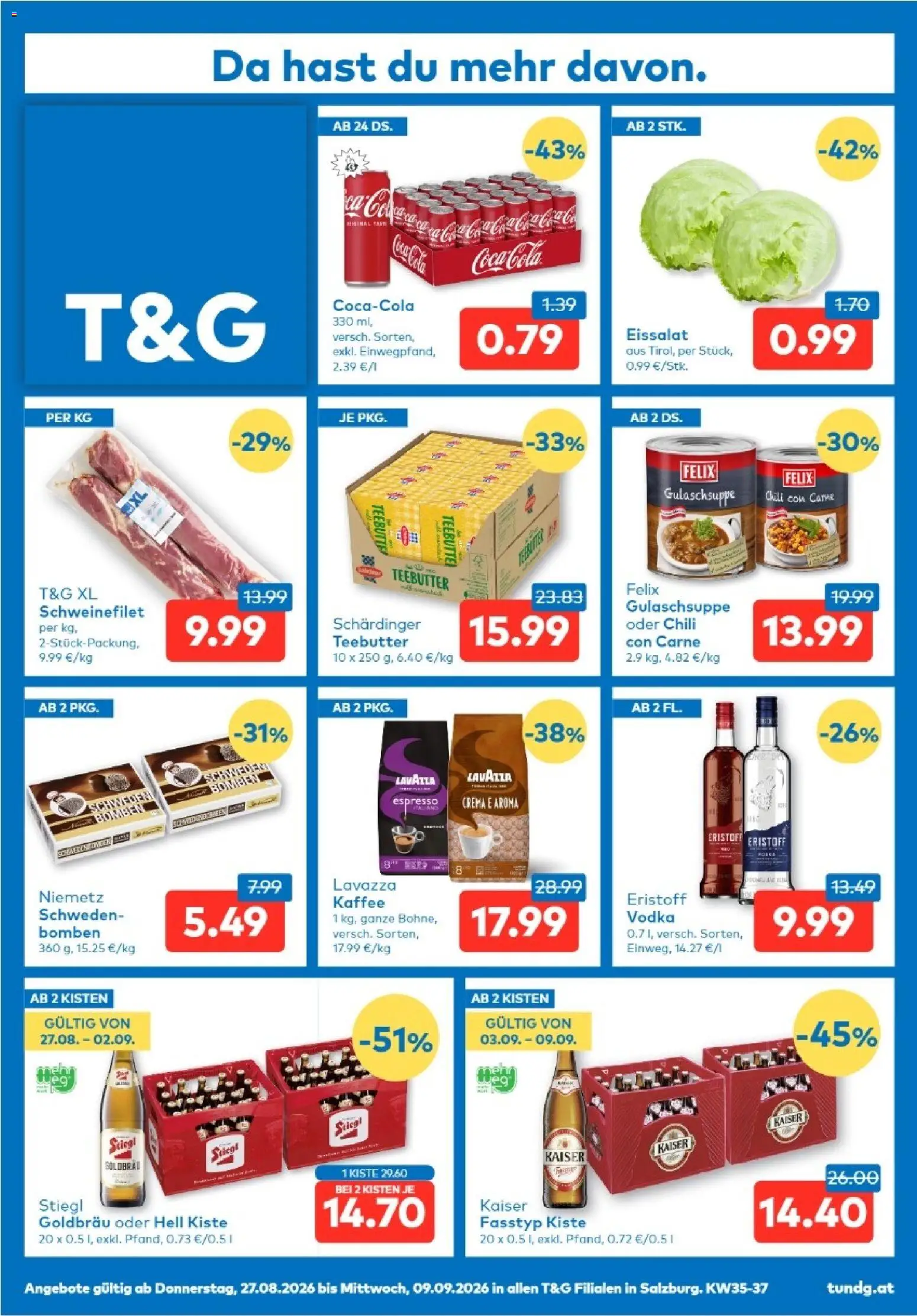 Vorschau der Angebote: T&G T&G Salzburg gültig ab 27.08.2026