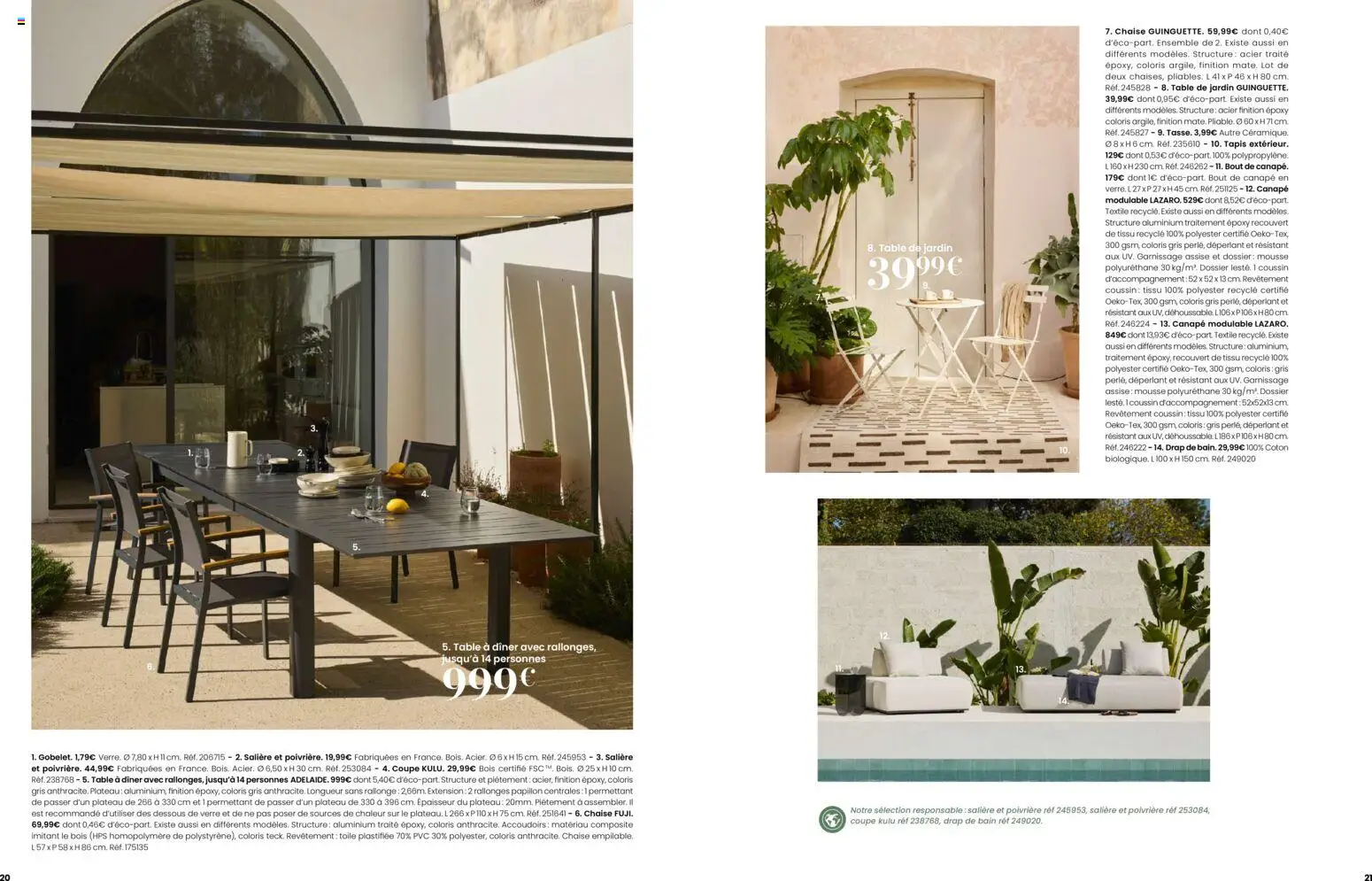 Prévisualisation de Maisons du Monde catalogue du magasin Maisons du Monde formulaire valide 02/09/2026 - Canapé, Chaise, Tapis, Table de jardin, Table, Mousse, Plateau, Coton