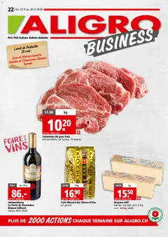 Vorschau des Merkblatts Aligro aktionen Business Chavannes, Matran, Genève, Sion vom Shop Aligro gültig von 25.05.2026 bis 30.05.2026