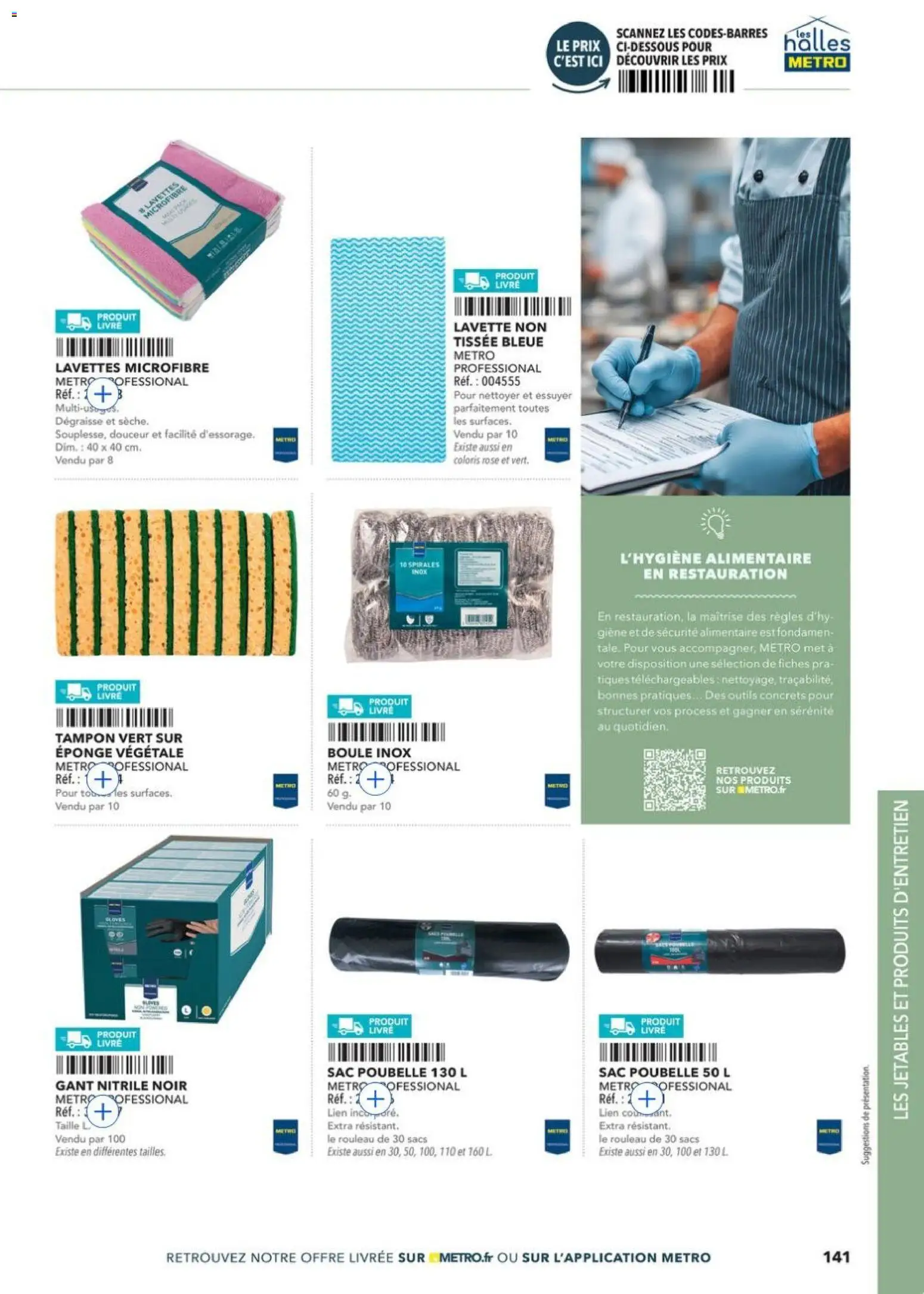 Prévisualisation de METRO - Guide Italie du magasin METRO formulaire valide 28/05/2026 - Livre, Poubelle, Sac, Outils, Eponge, Sac poubelle, Rouleau, Tampon