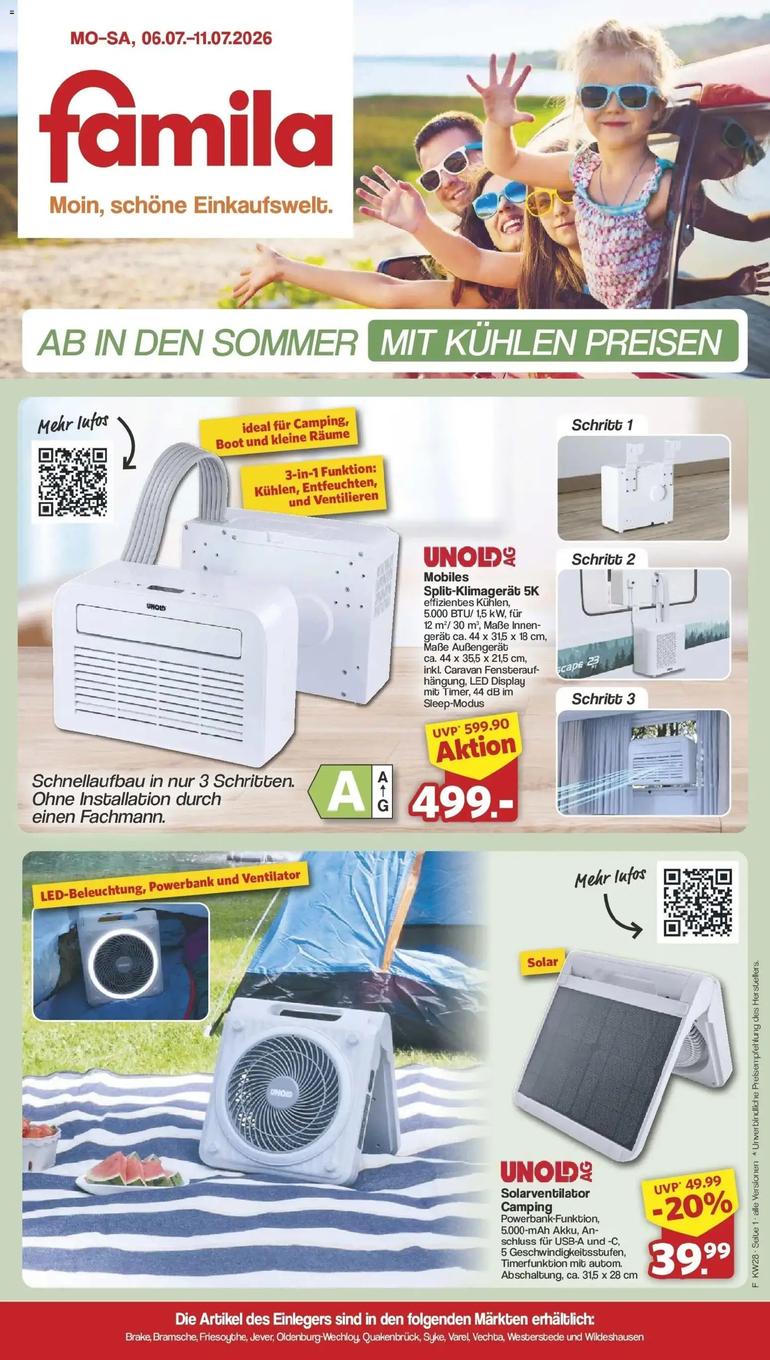 Vorschau von dem Prospekt des Geschäftes Famila Nordwest, gültig ab dem 06.07.2026