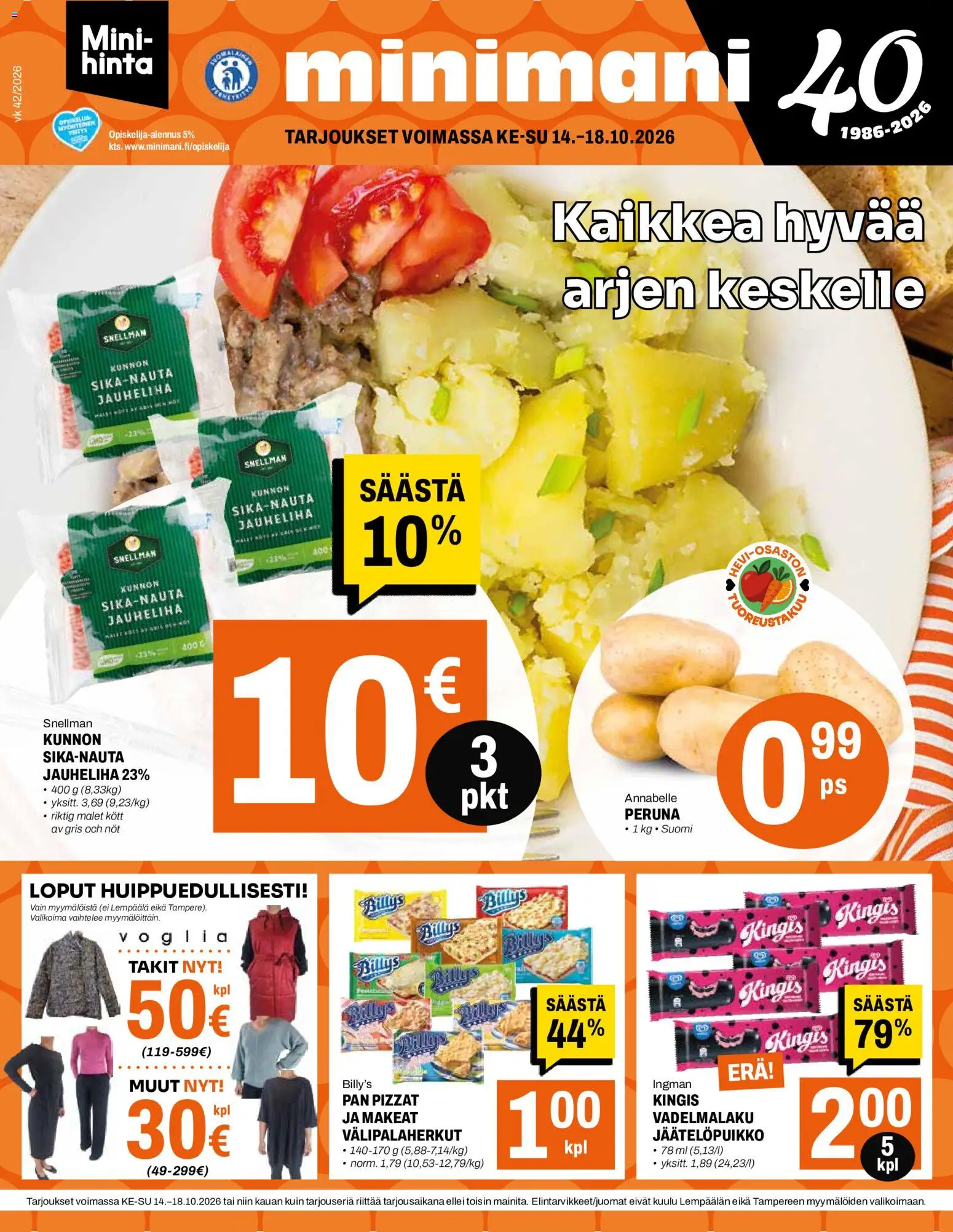 Kaupan Minimani Minimani tarjoukset esikatselu, voimassa 14/10/2026