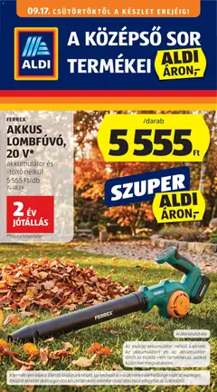 Aldi - Aldi Középső sor termékei megtekintése, amely érvényes 2026.09.17.-től