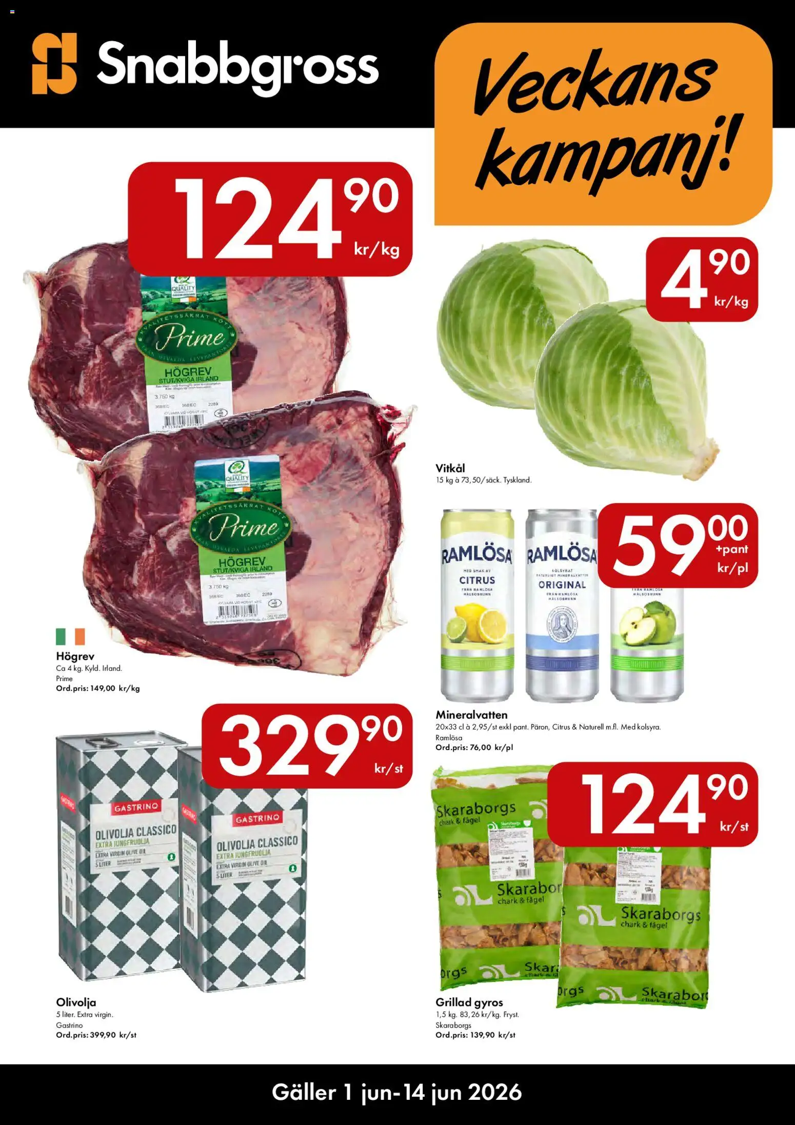Förhandsgranska reklamblad Snabbgross erbjudanden från butik Snabbgross gäller från 01/06/2026