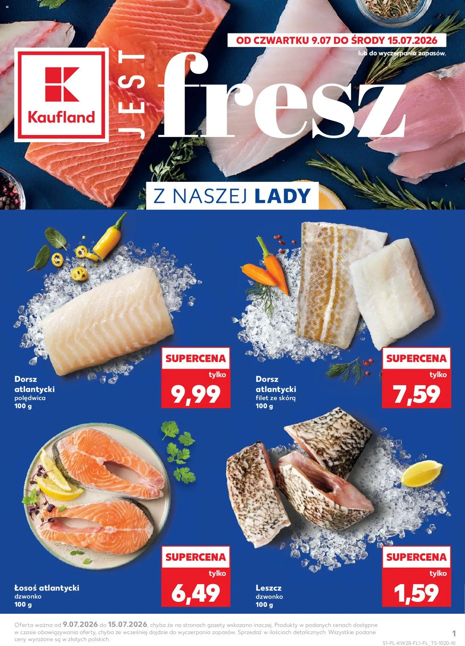 Náhled nabídky: Kaufland Polsko Kaufland Polsko leták - Jest fresz platný od 09.07.2026 - Losos, Filet