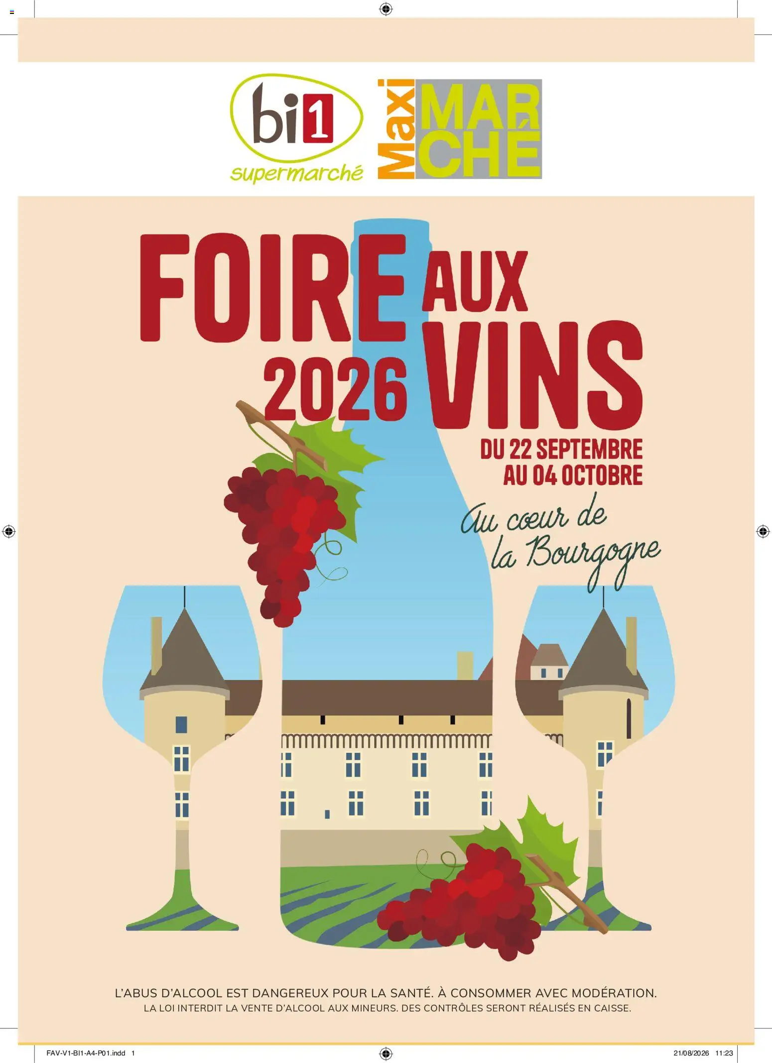 Prévisualisation de bi1 Maxi marché vins 2026 du magasin bi1 formulaire valide 22/09/2026 - Bourgogne