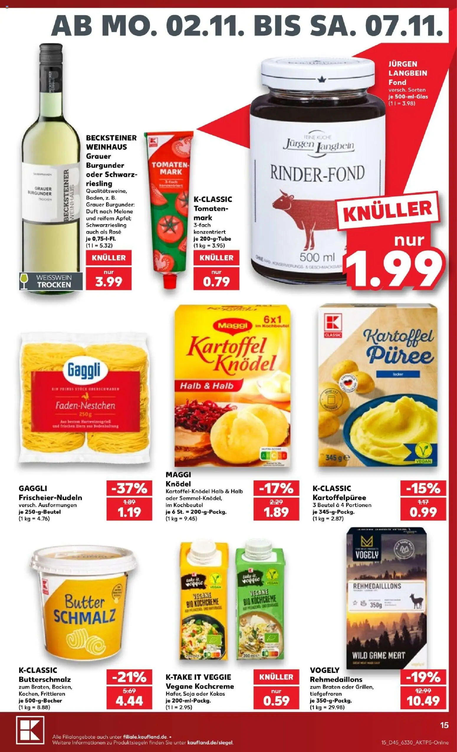 Vorschau von dem Prospekt des Geschäftes Kaufland, gültig ab dem 31.10.2026 - Butter, Küche, Maggi, Butterschmalz, Melone, Tomaten, Duft, Weißwein trocken