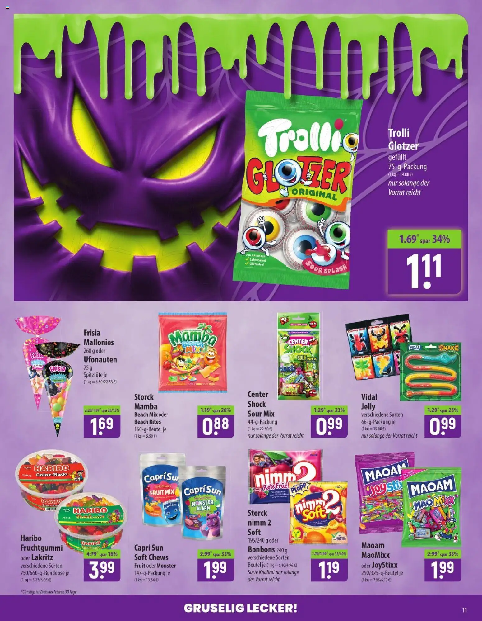 Vorschau von dem Prospekt des Geschäftes Famila, gültig ab dem 26.10.2026 - Haribo, Monster, Capri sun