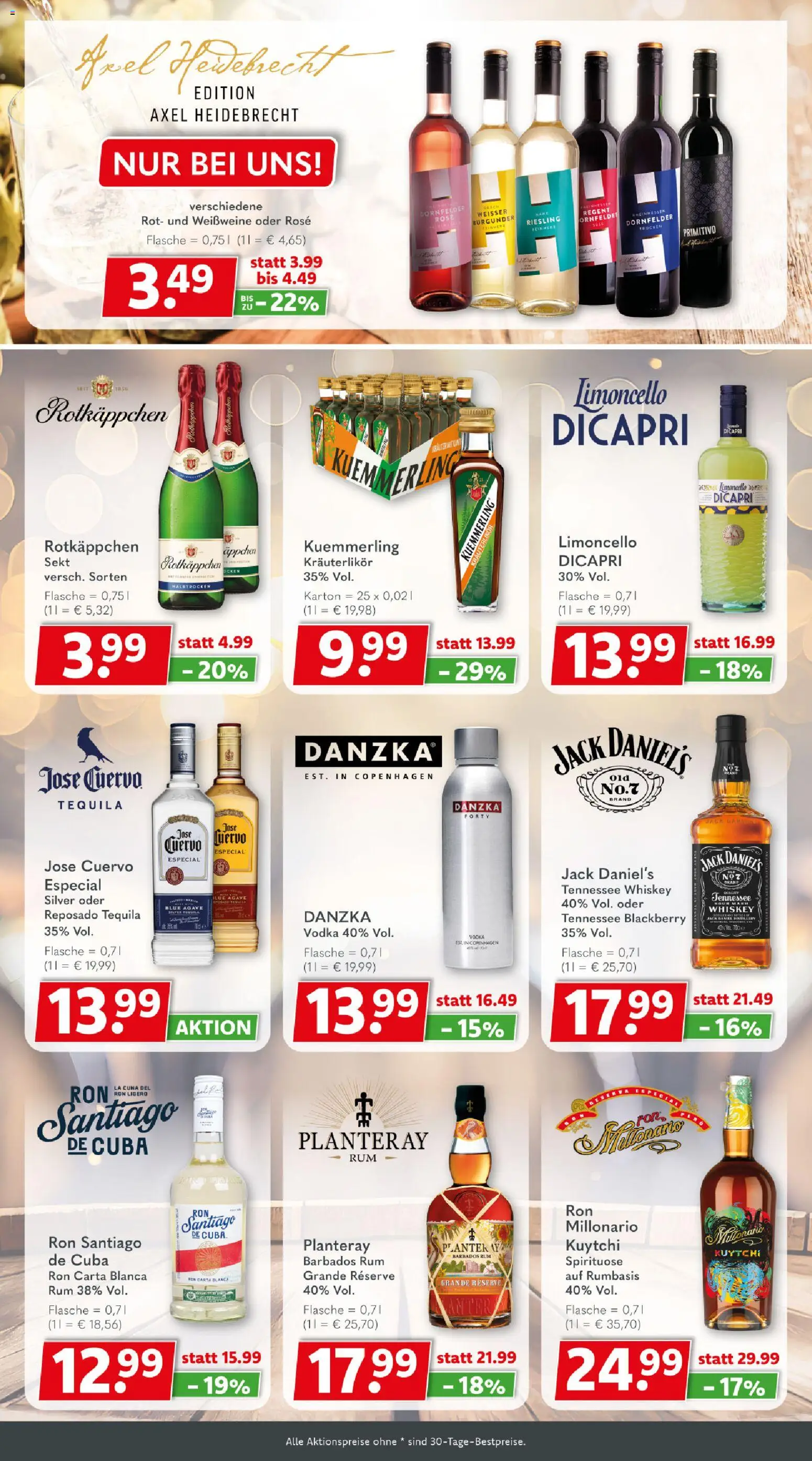 Vorschau von dem Prospekt des Geschäftes Getränkeland, gültig ab dem 09.11.2026 - Limoncello, Tequila, Rotkäppchen, Vodka, Rum, Whiskey, Sekt, Kuemmerling
