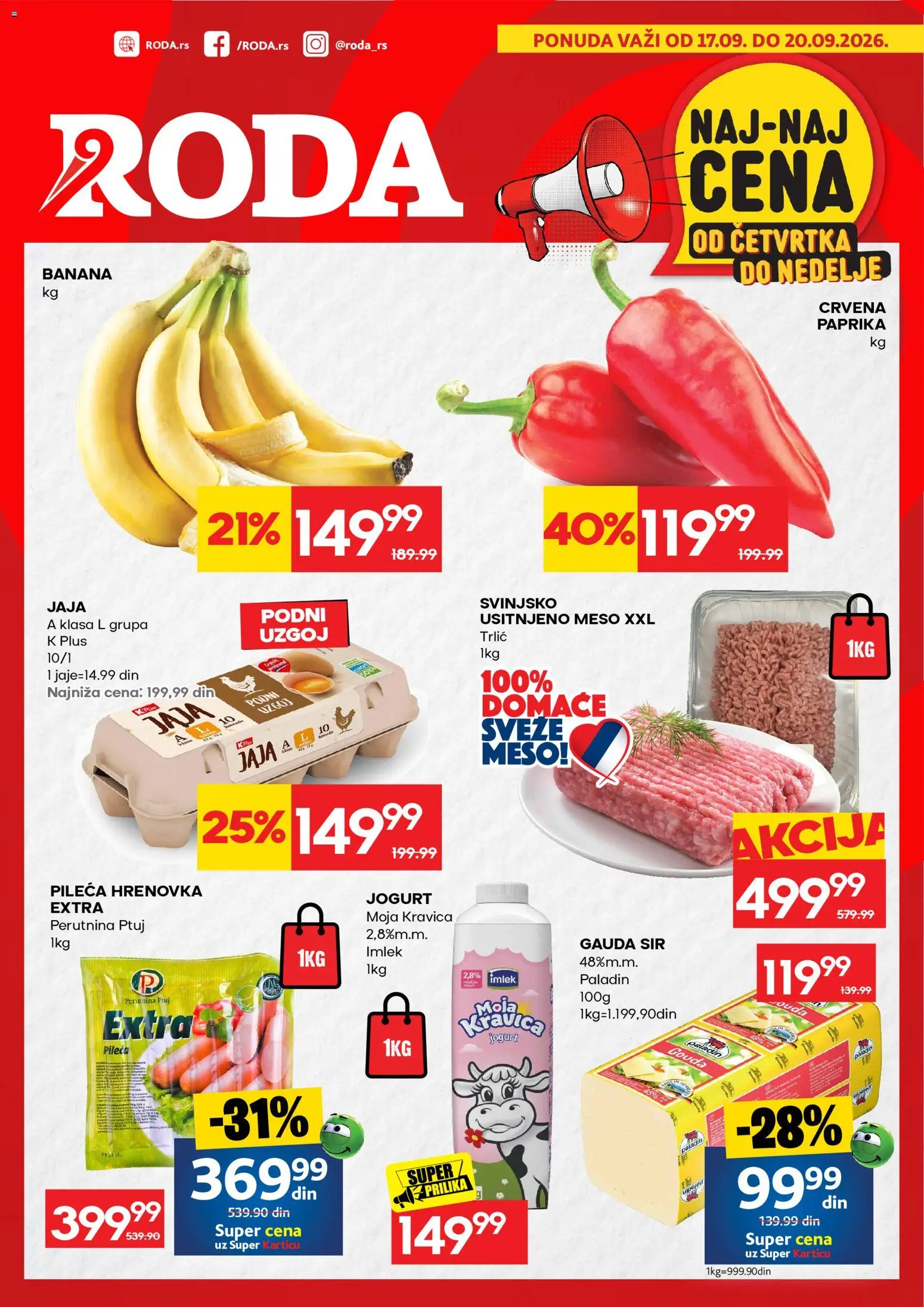 Pregled Roda kataloga - važi od 17.09.2026