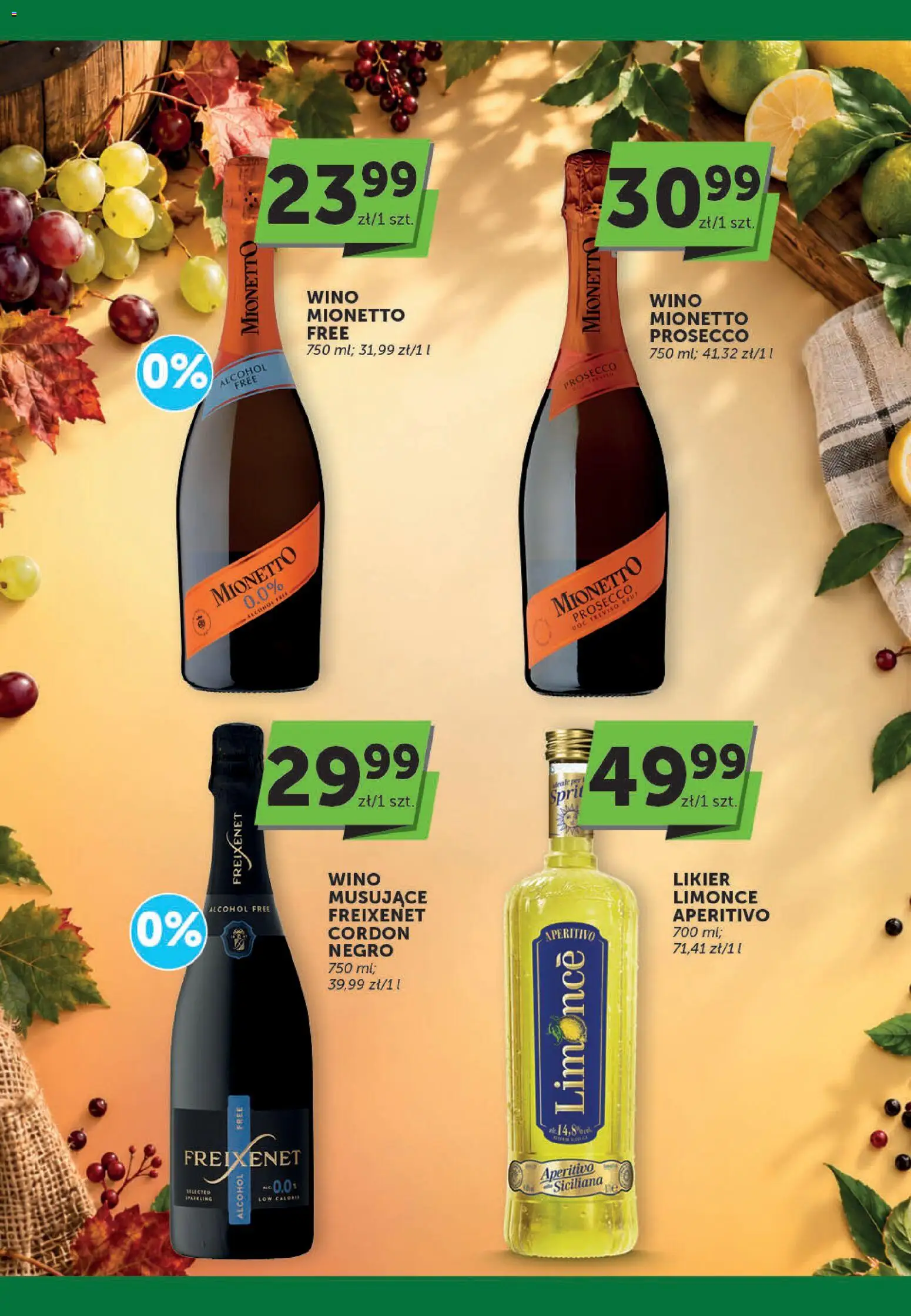 Pogląd gazetki "Groszek gazetka - Katalog alkoholowy" ze sklepu Groszek ważnej od 01.10.2026 - Prosecco, Wino, Mionetto prosecco