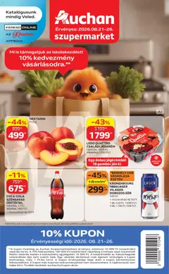 Auchan - Auchan Szupermarket akciós újság megtekintése, amely érvényes 2026.08.21.-től