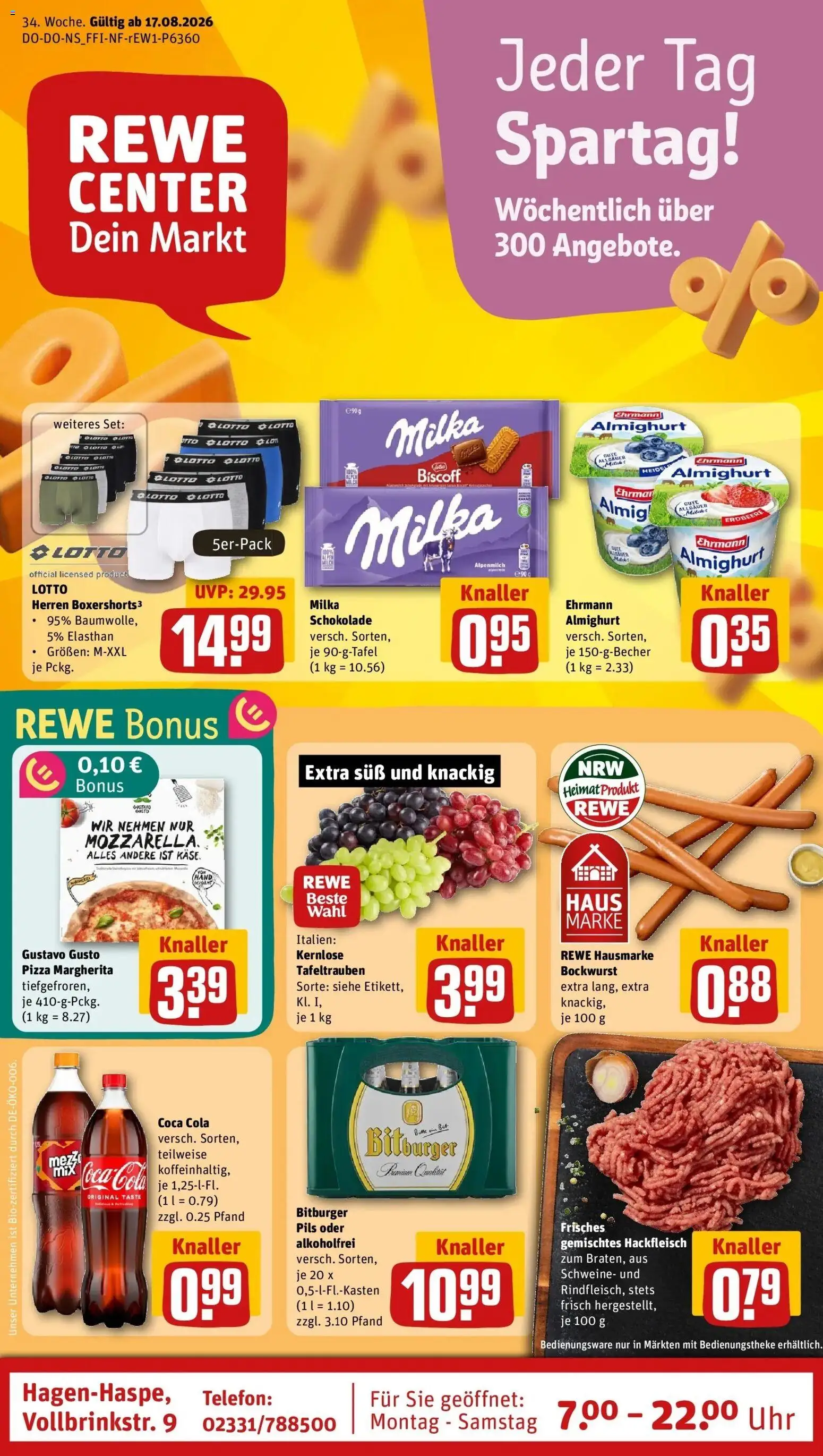 Vorschau von dem Prospekt des Geschäftes Rewe, gültig ab dem 17.08.2026