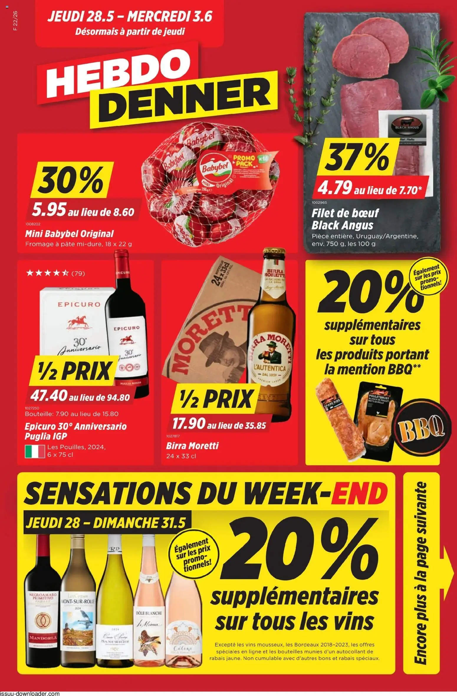 Vorschau des Merkblatts Denner aktionen FR vom Shop Denner gültig von 28.05.2026 bis 03.06.2026