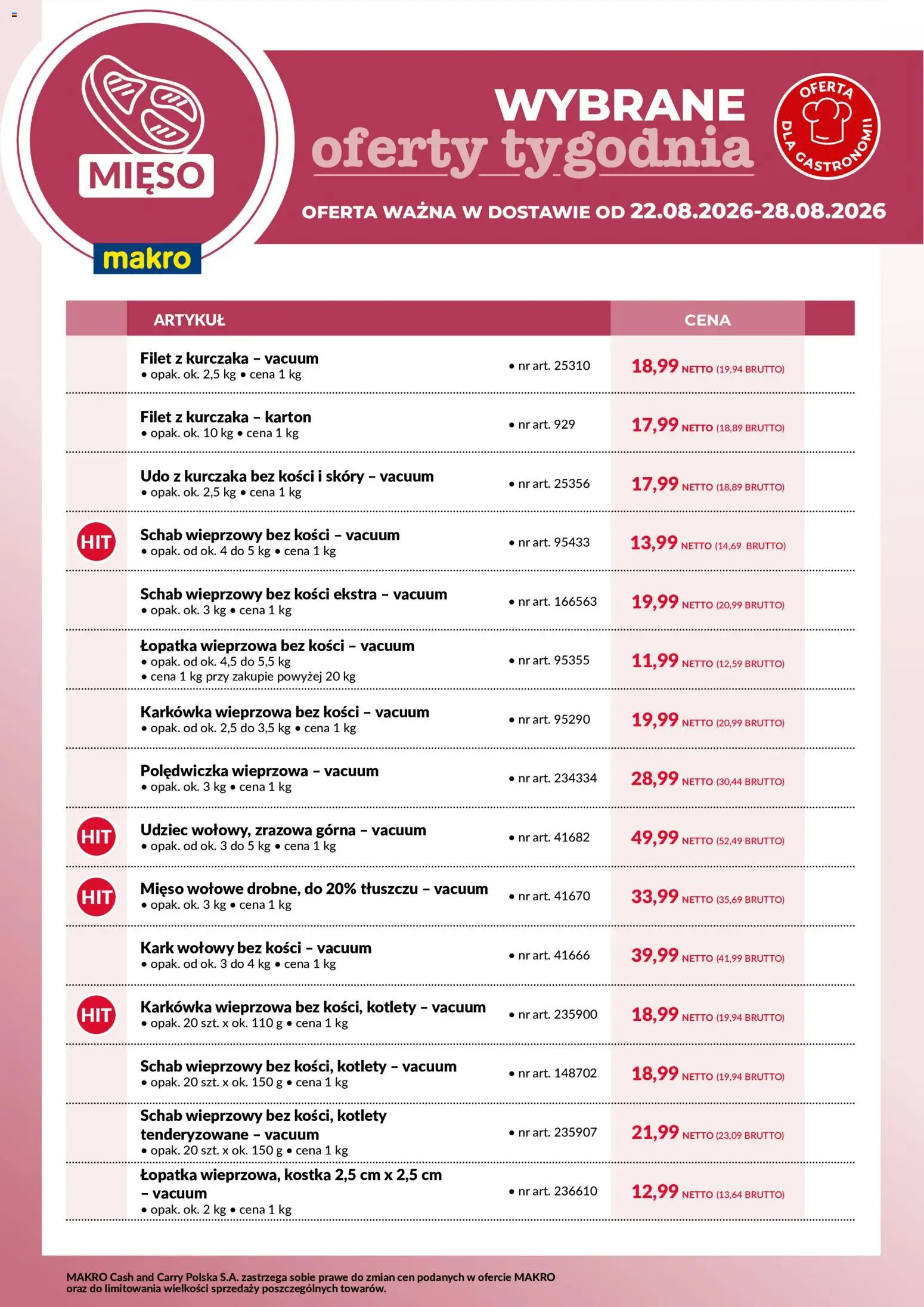 Pogląd gazetki "Makro gazetka - Wybrane oferty tygodnia w dostawie" ze sklepu Makro ważnej od 22.08.2026