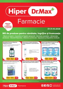 Previzualizarea de cataloage: Dr.Max Dr.Max Catalog Hiper-farmacii valabil de la 01.10.2026