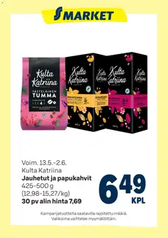 Kaupan S-market S-market tarjoukset Kulta Katriina esikatselu, voimassa 13/05/2026