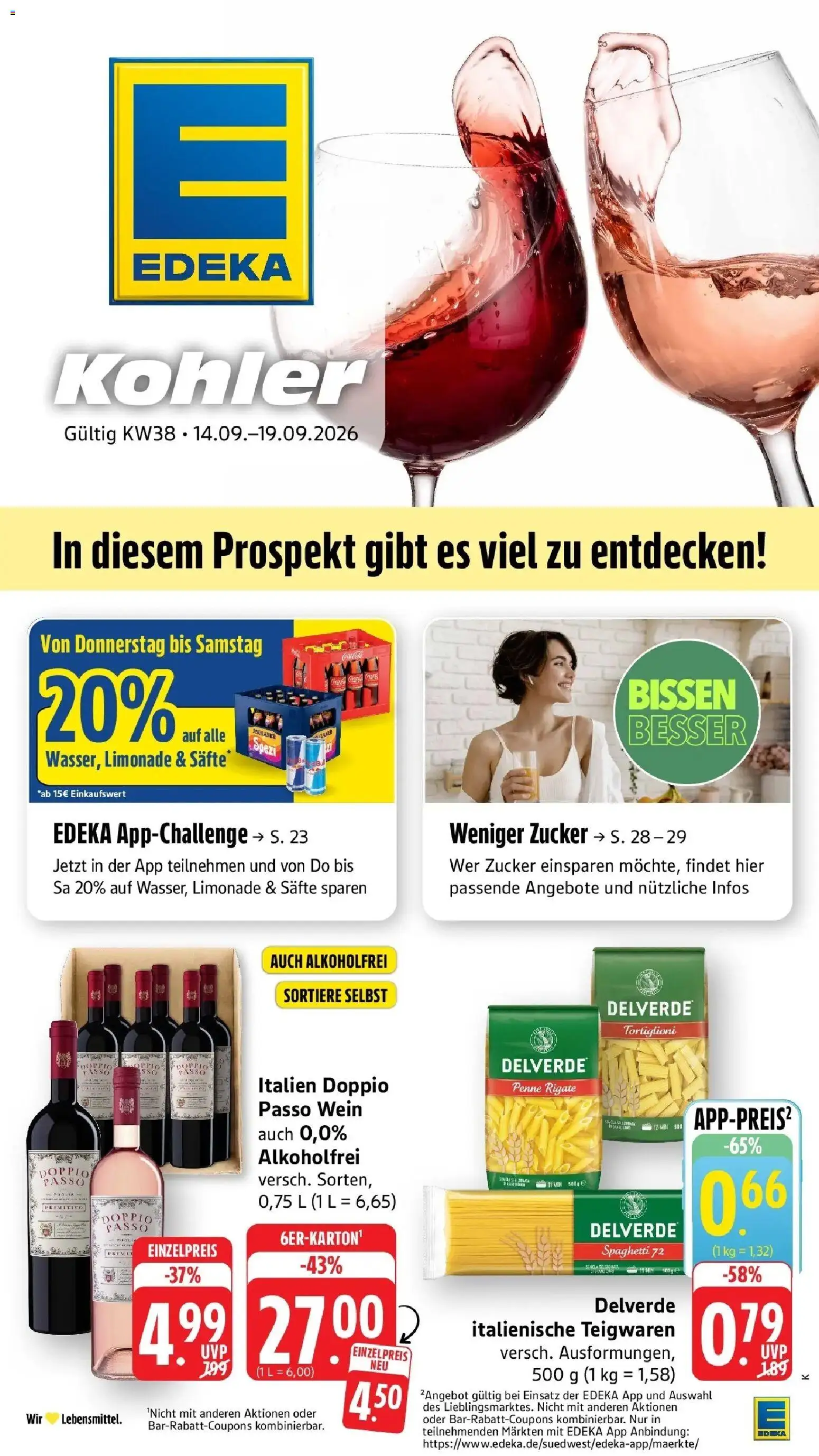 Vorschau von dem Prospekt des Geschäftes Edeka, gültig ab dem 14.09.2026
