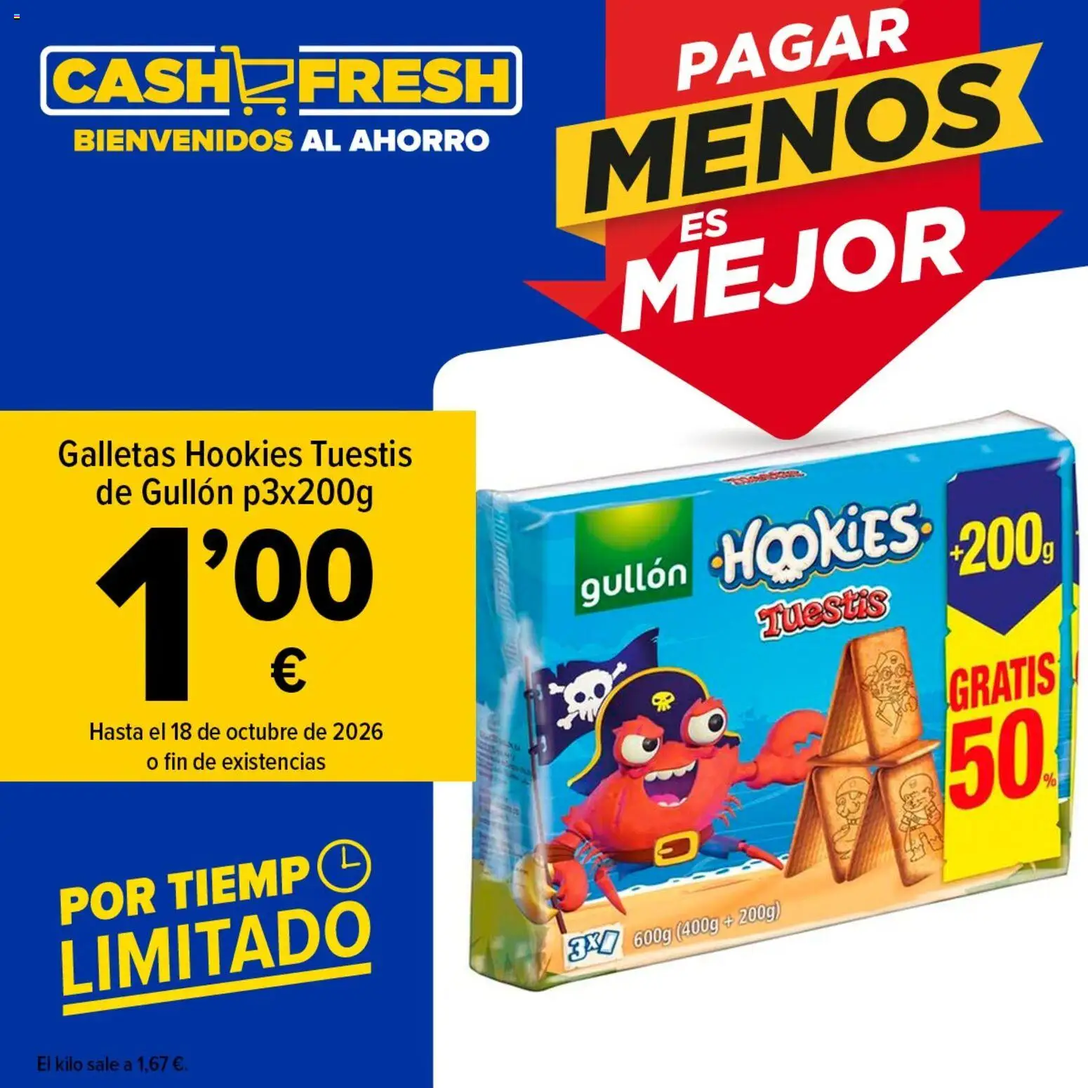 Vista previa del folleto de la tienda Cash Fresh válido desde el 12/10/2026 - Galletas