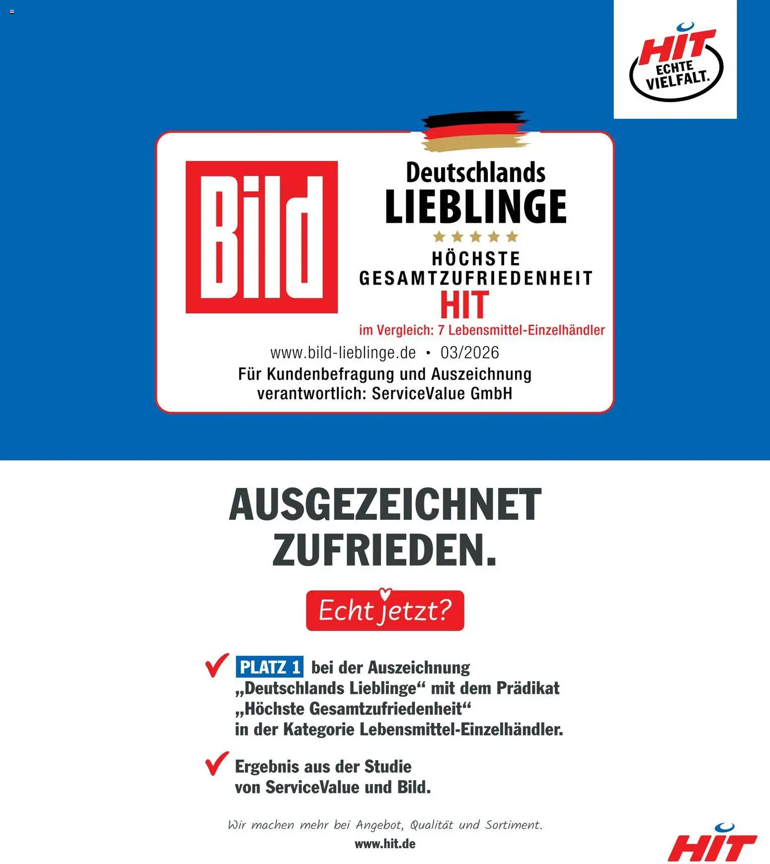 Vorschau von dem Prospekt des Geschäftes HIT, gültig ab dem 26.10.2026
