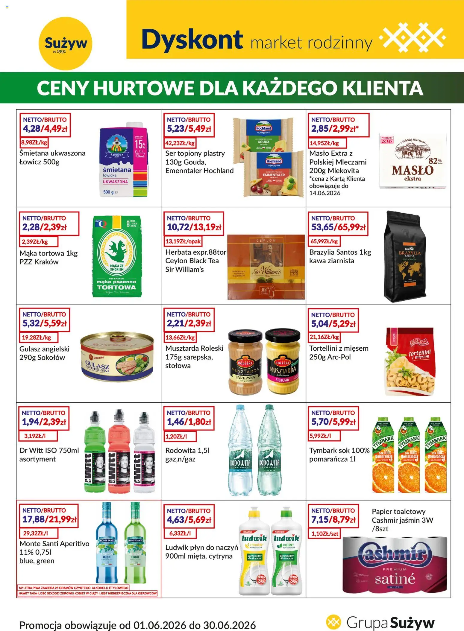Pogląd gazetki "Sużyw gazetka - Dyskont" ze sklepu Sużyw ważnej od 01.06.2026