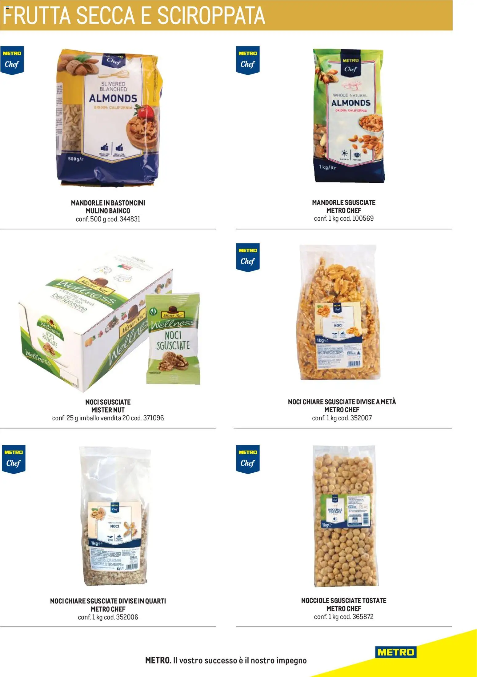Anteprima dell'opuscolo Metro volantino Hotel dal negozio Metro valido da 31/08/2026 - Noci, Frutta, Frutta secca, Mandorle, Nocciole