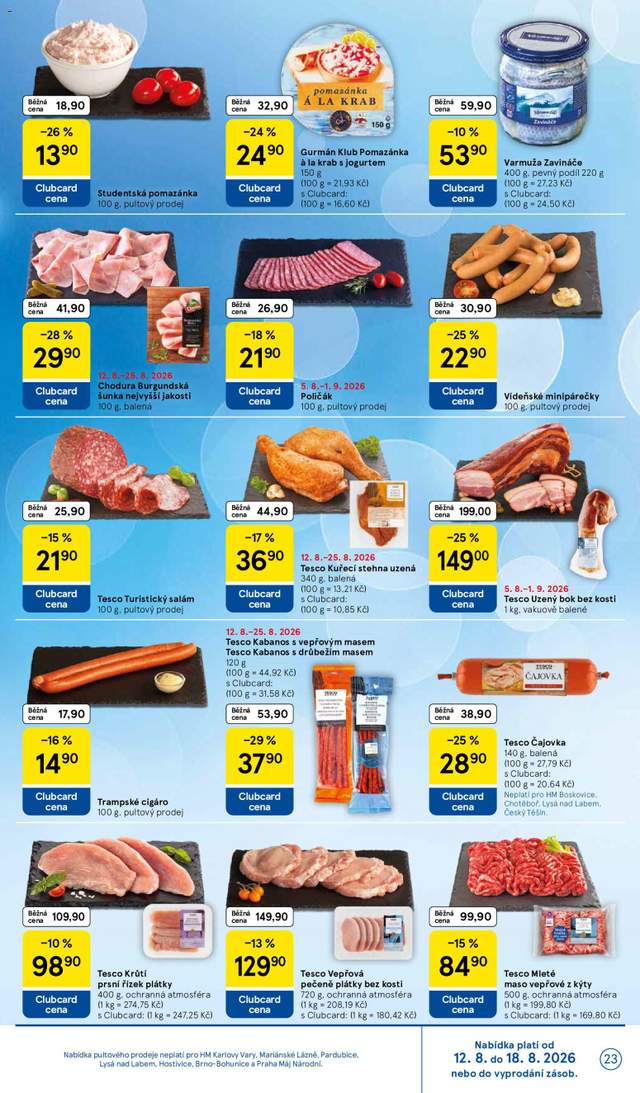 Nový Tesco leták od 12.08.