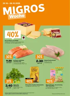 Vorschau des Merkblatts Migros aktionen vom Shop Migros gültig von 22.10.2026 bis 28.10.2026