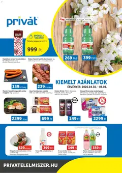 PRIVÁT - PRIVÁT Déli vármegyék megtekintése, amely érvényes 2026.04.30.-től