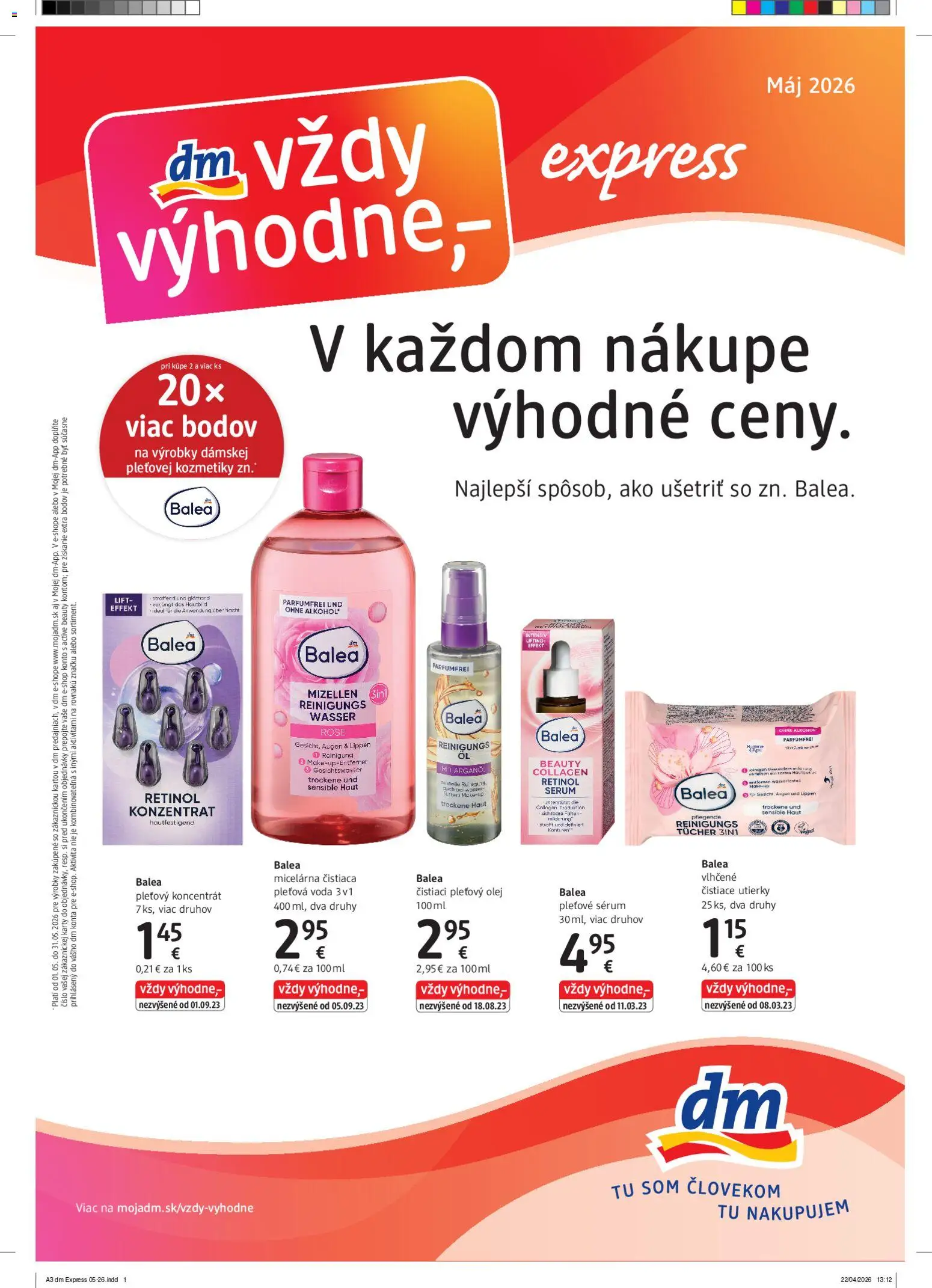 Náhľad dm drogerie letáku platného od 01.05.2026