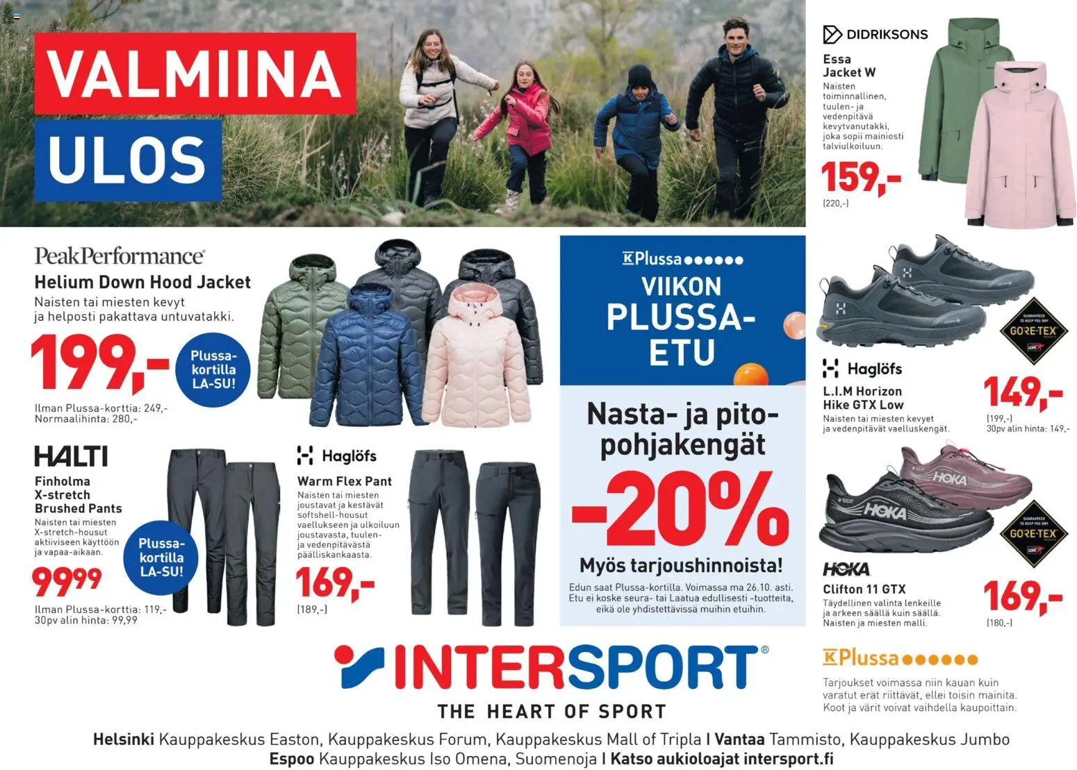 Kaupan Intersport Intersport tarjoukset esikatselu, voimassa 24/10/2026