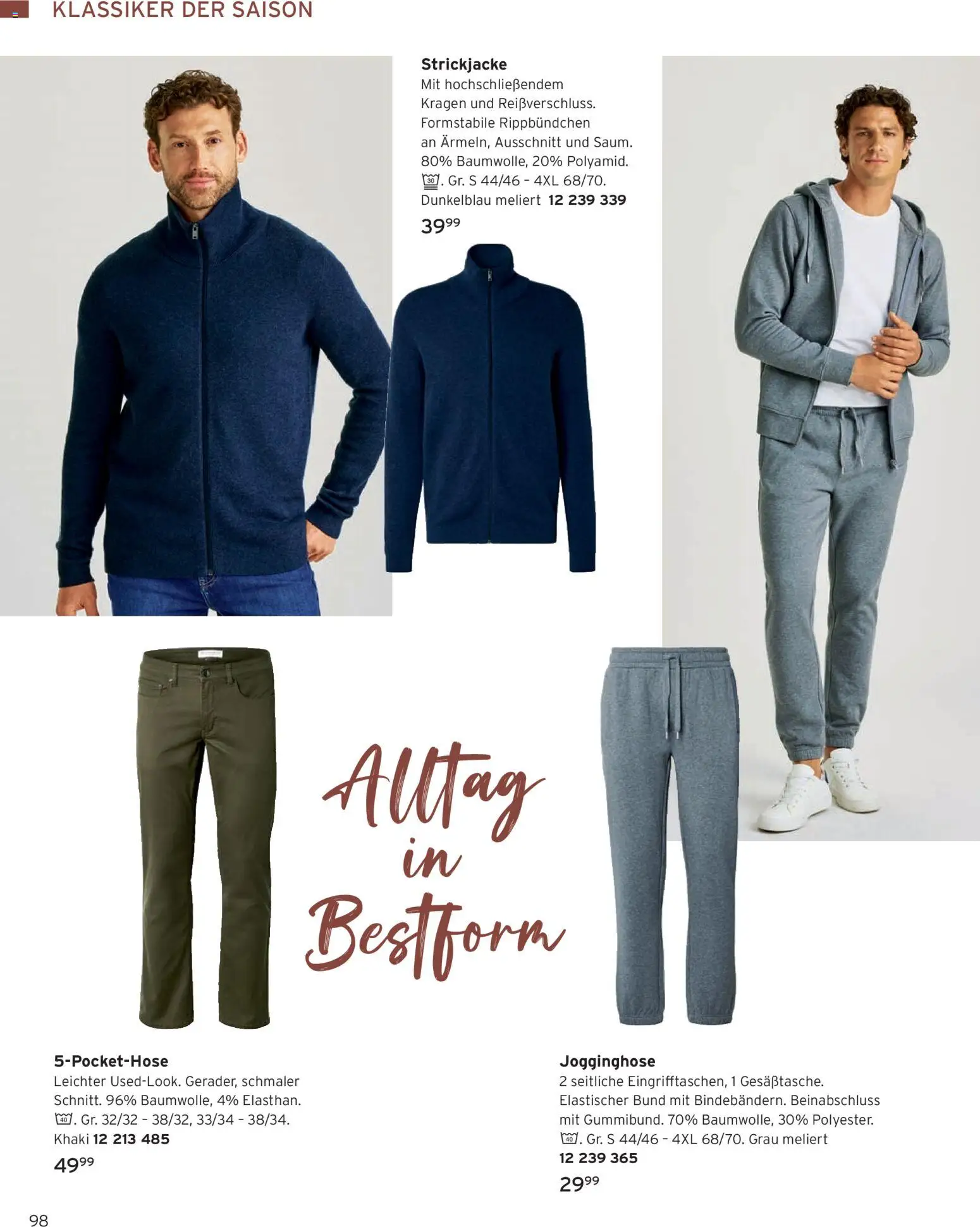 Vorschau von dem Prospekt des Geschäftes Tchibo, gültig ab dem 01.11.2026 - Jogginghose, Strickjacke