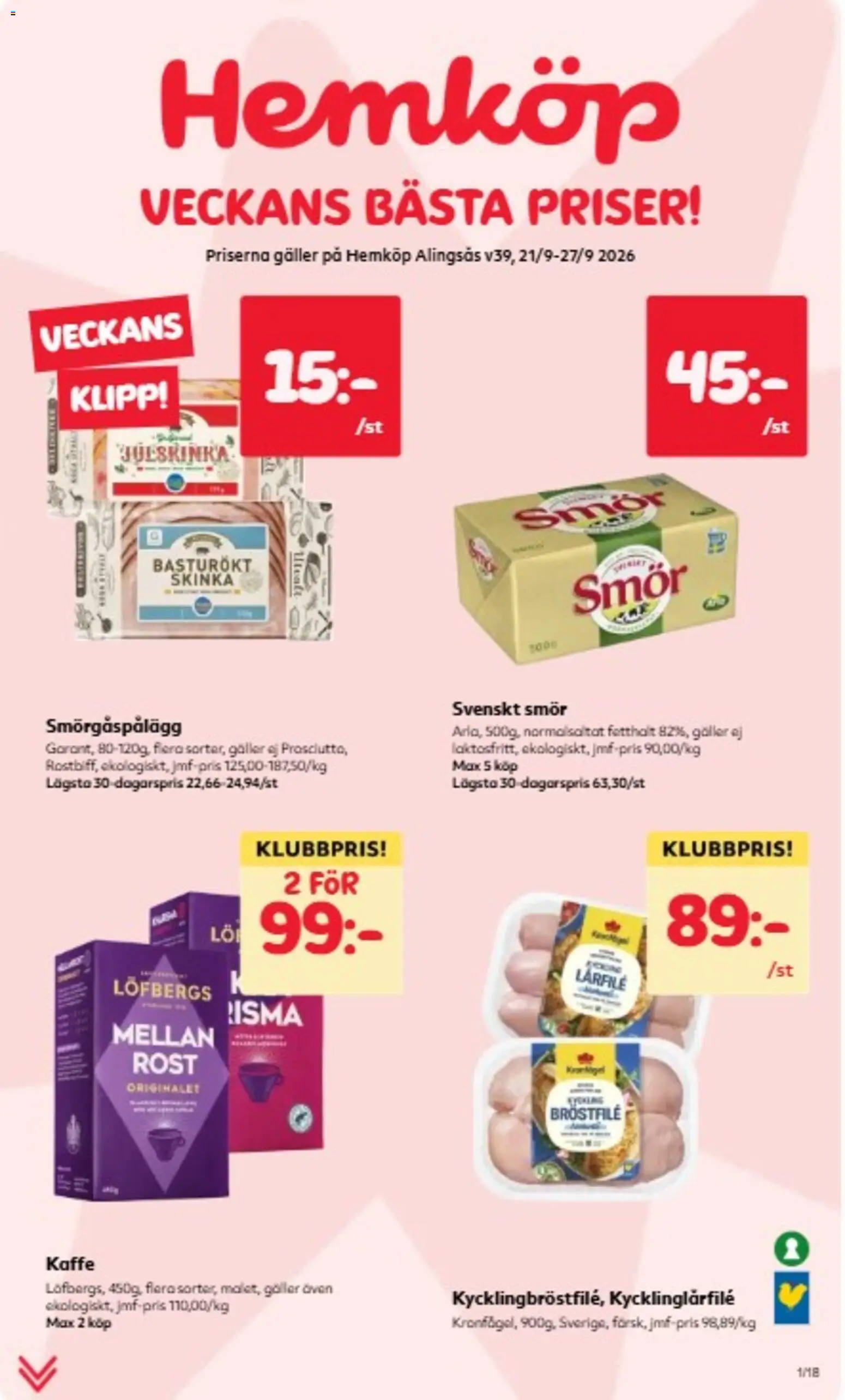 Förhandsgranska reklamblad Hemköp erbjudanden från butik Hemköp gäller från 21/09/2026