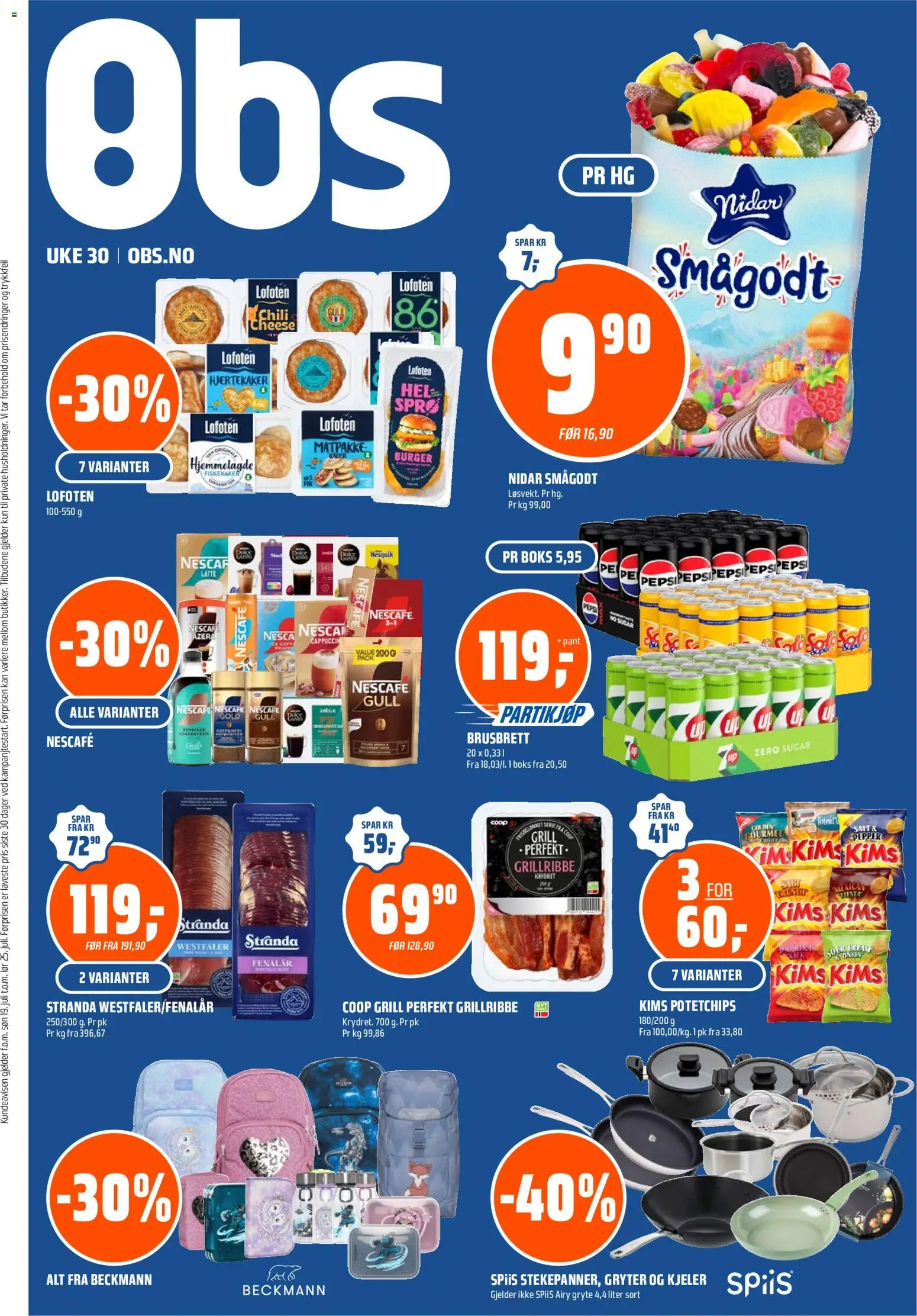 Forhåndsvis Coop Obs kundeavis fra butikk Coop Obs gyldig fra 20/07/2026