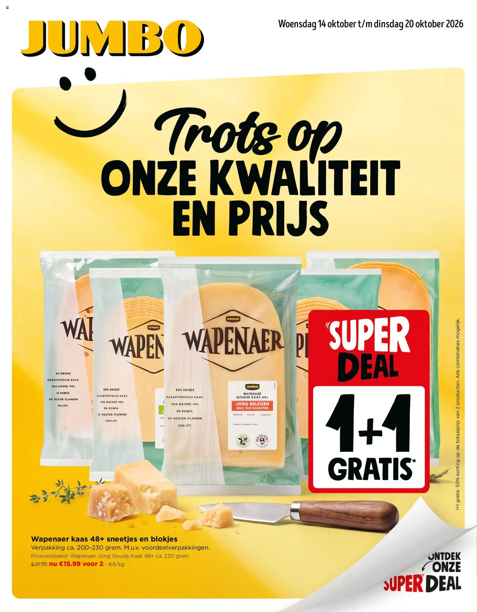 Voorbeeld van JUMBO Folder van winkel JUMBO geldig vanaf 14/10/2026 - Kaas, Gouda, Planken, Goudse kaas