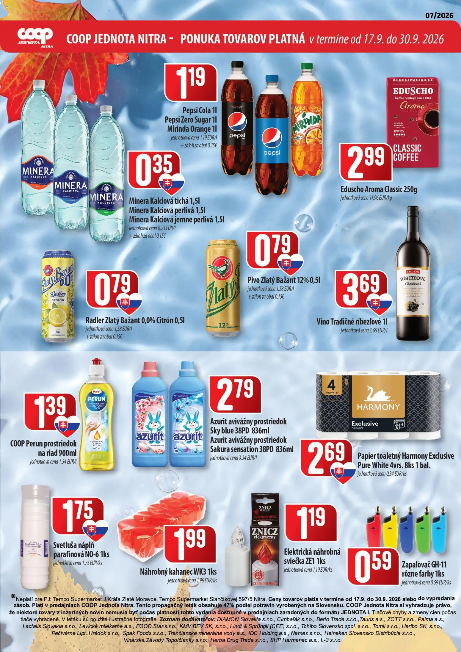 Náhľad COOP Jednota letáku platného od 17.09.2026