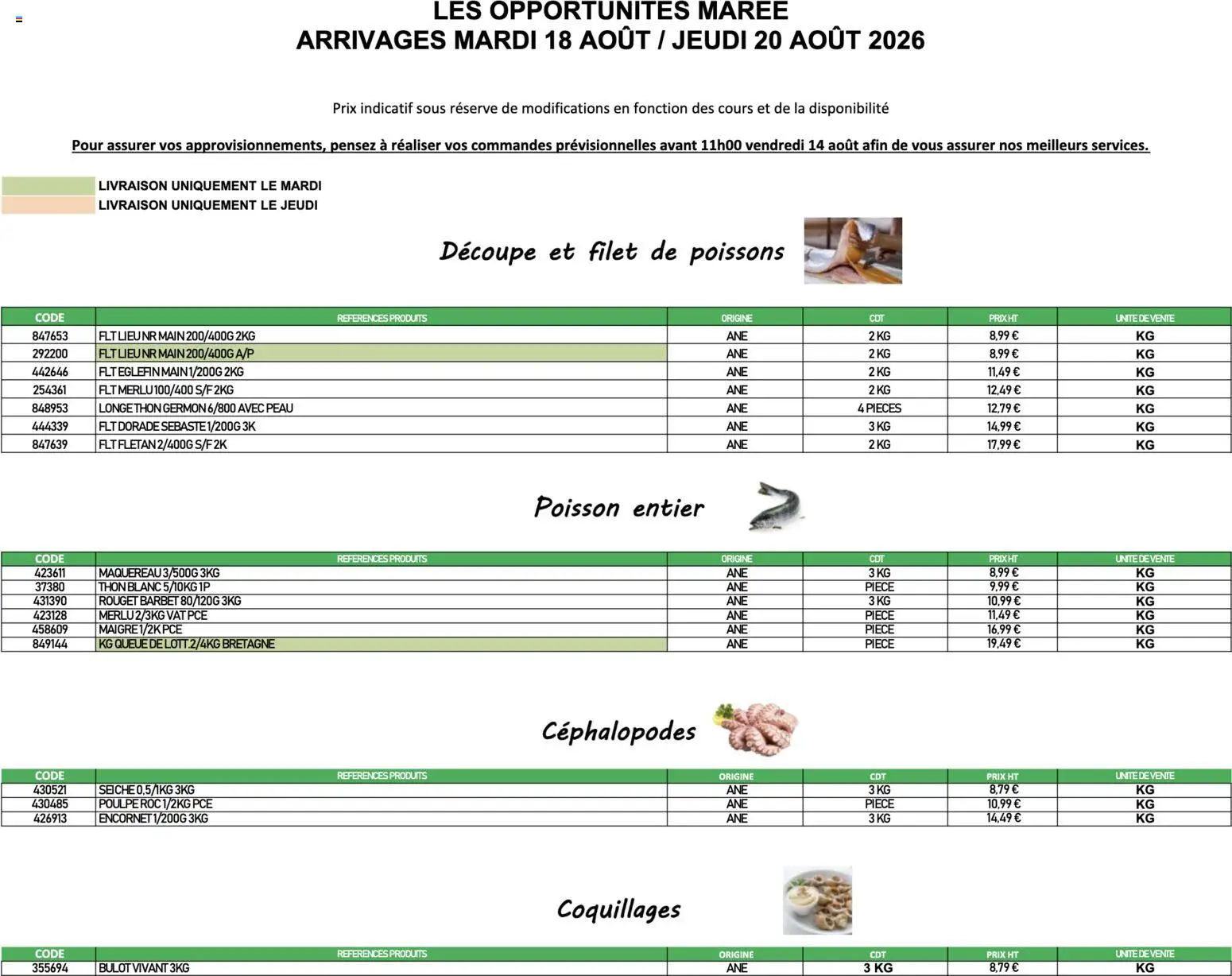 Prévisualisation de Promocash Opportunités Marée du magasin Promocash formulaire valide 18/08/2026