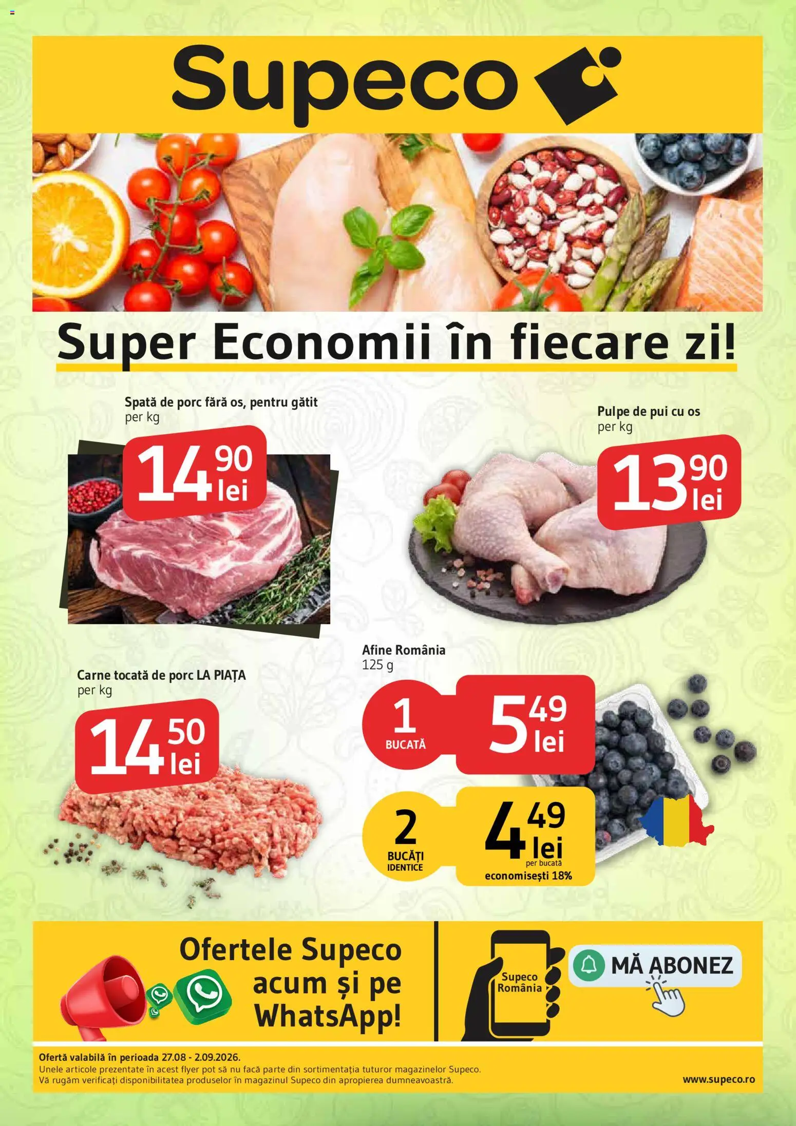 Previzualizarea de cataloage: Supeco Supeco Catalog Carne Legume Fructe valabil de la 27.08.2026