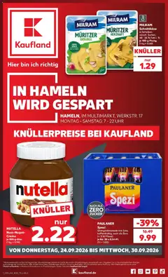Vorschau von dem Prospekt des Geschäftes Kaufland, gültig ab dem 24.09.2026