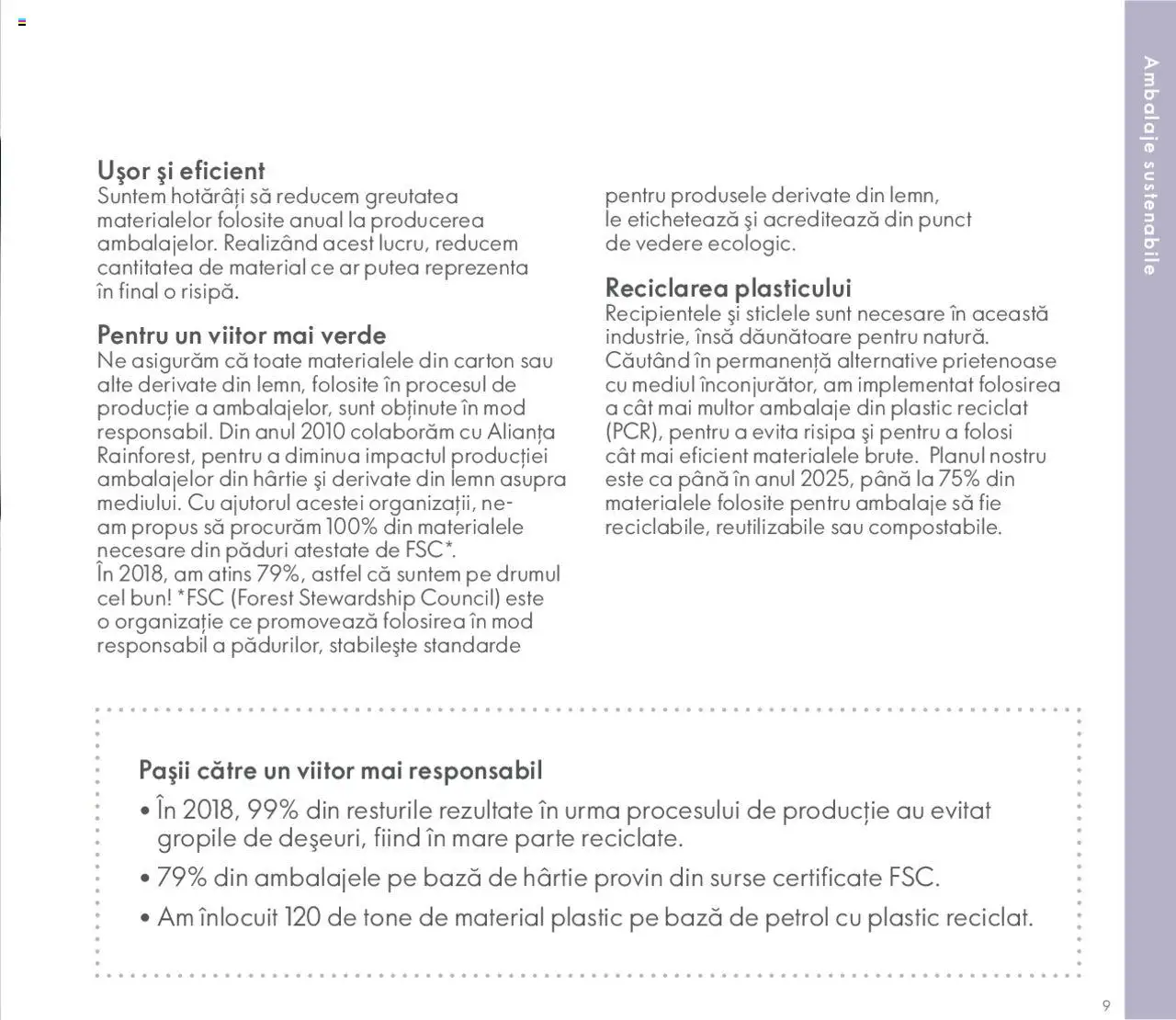 Previzualizarea de cataloage: Oriflame Catalog - Broșură Sustenabilitate valabil de la 25.10.2020