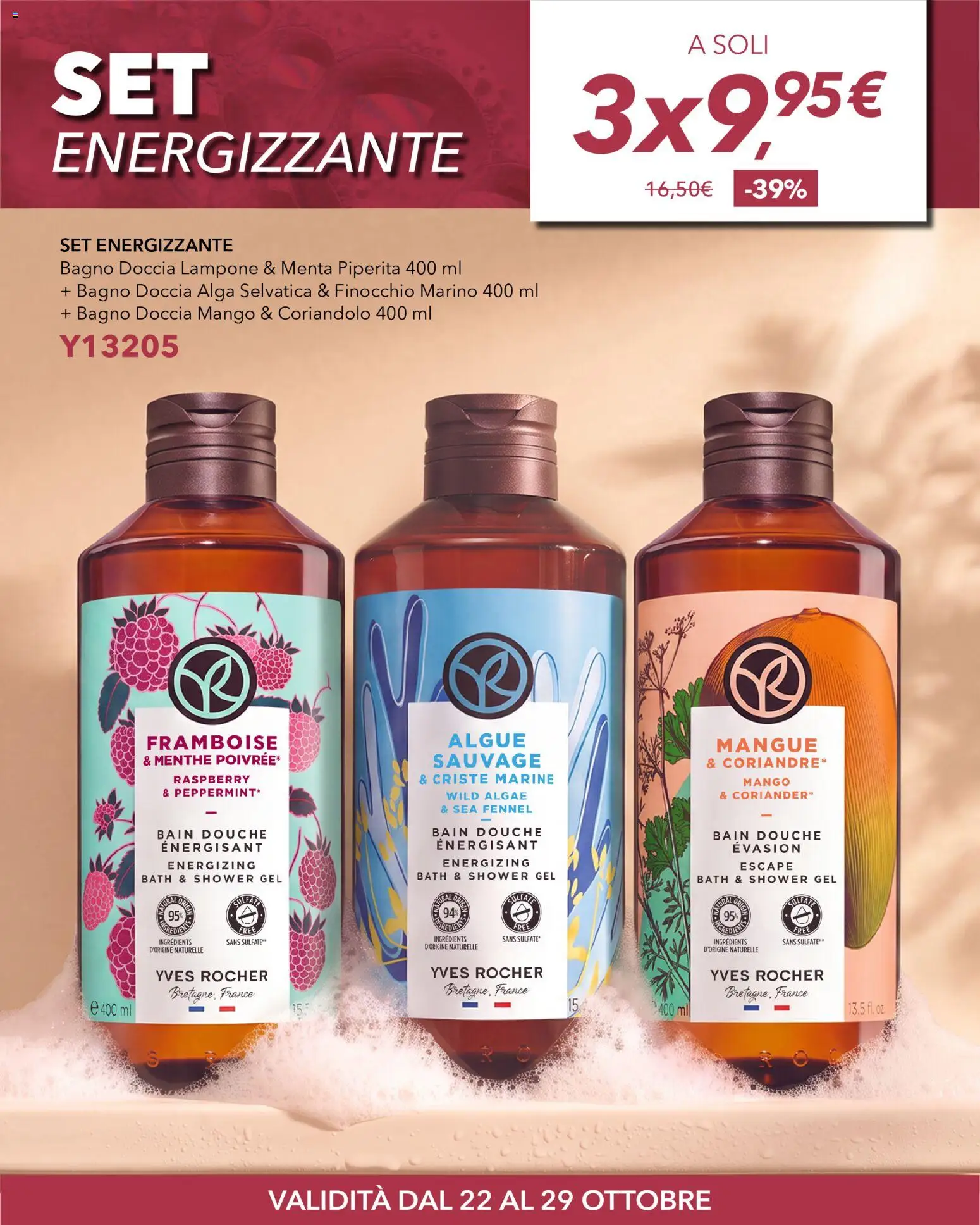 Anteprima dell'opuscolo Yves Rocher catalogo Bagno Doccia dal negozio Yves Rocher valido da 22/10/2026 - Mango, Bagno, Lampone, Doccia, Menta