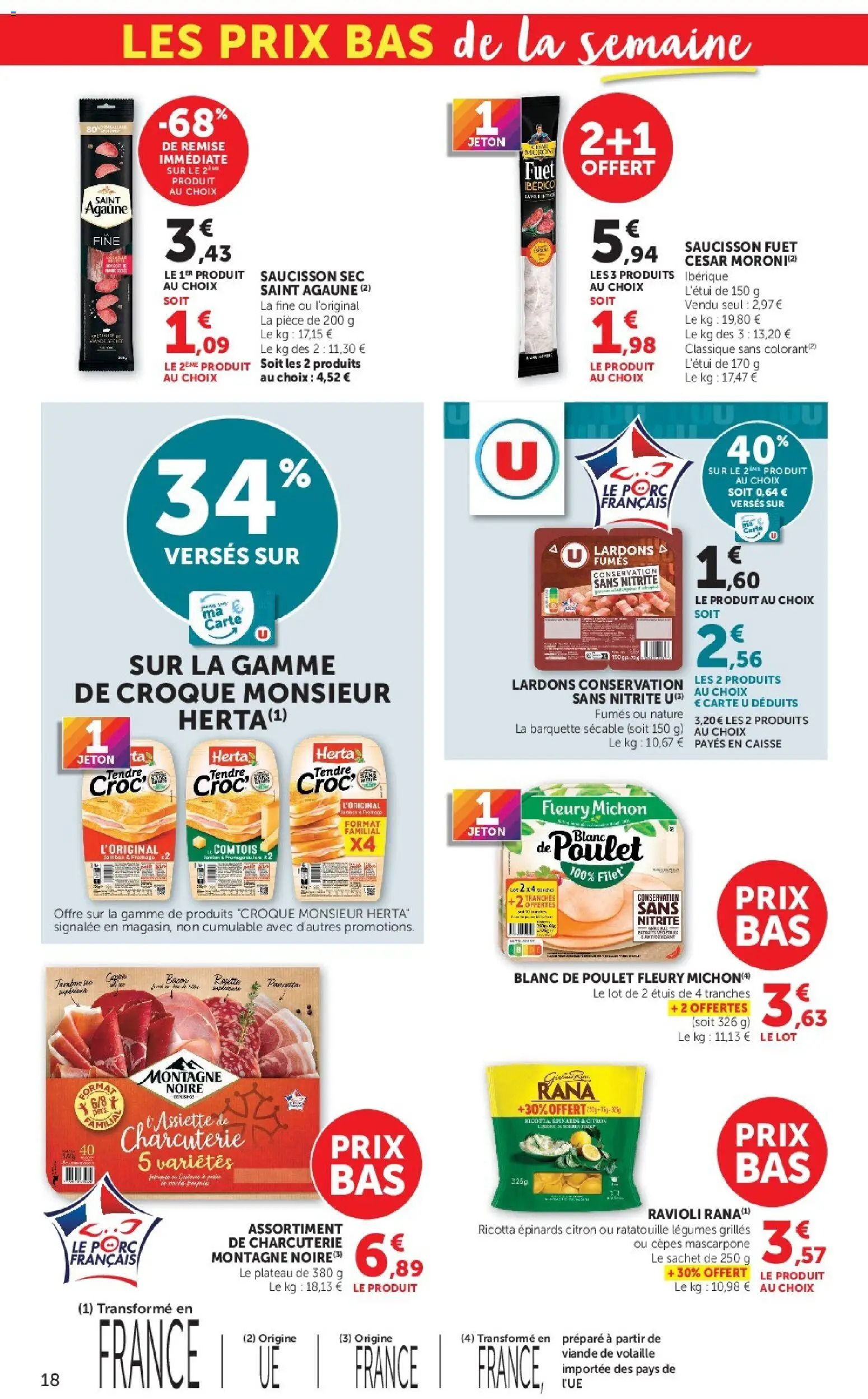 Prévisualisation de Hyper U catalogue du magasin Hyper U formulaire valide 08/09/2026 - Ratatouille, Fromage, Mascarpone, Jambon, Assiette, Volaille, Lardons, Saucisson sec
