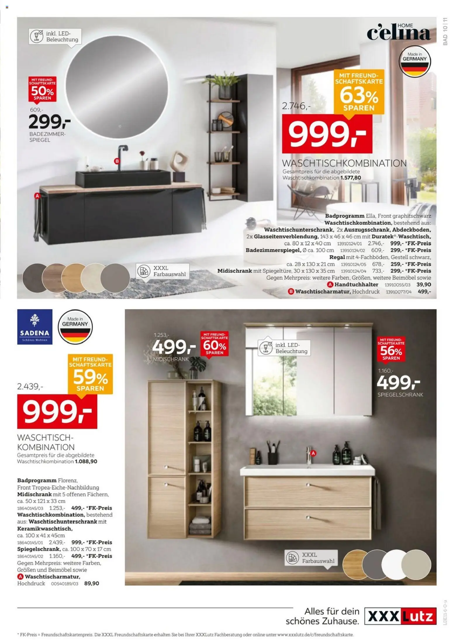 Vorschau von dem Prospekt des Geschäftes XXXLutz, gültig ab dem 24.10.2026 - Spiegel, Bad, Regal, Handtuchhalter, Waschtisch, Spiegelschrank, Midischrank