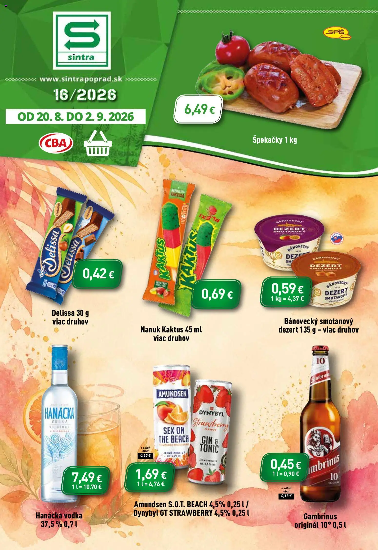 Náhľad Sintra letáku platného od 20.08.2026