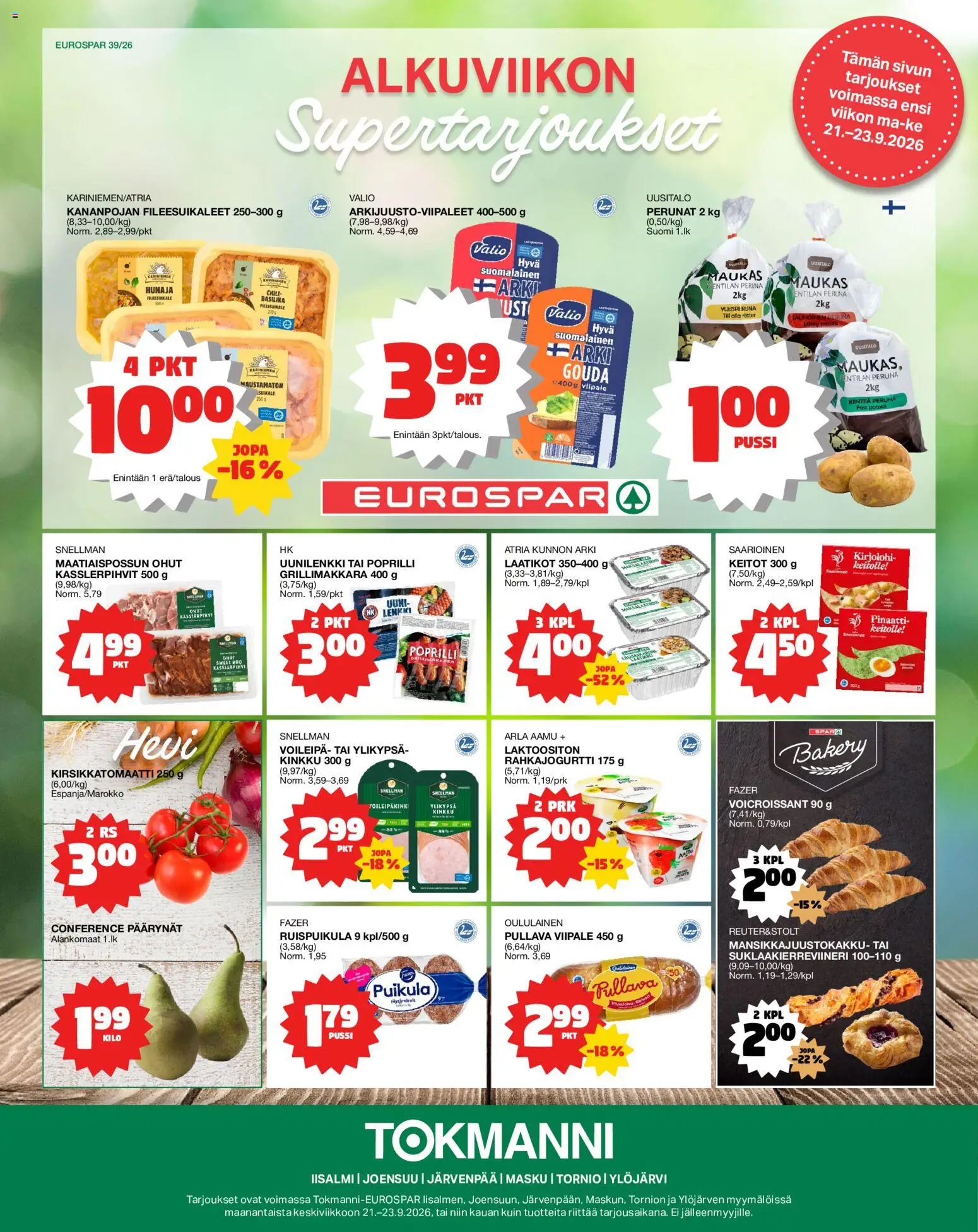 Kaupan Tokmanni Tokmanni Eurospar esikatselu, voimassa 21/09/2026