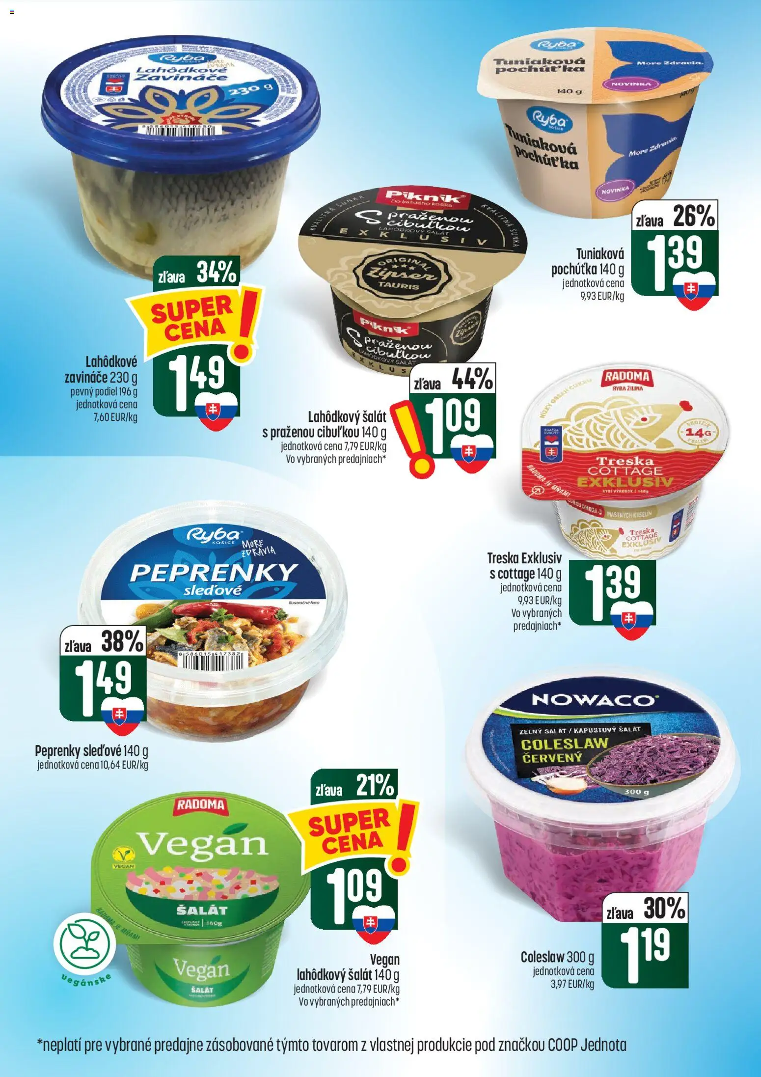 Náhľad COOP Jednota letáku platného od 01.10.2026 - Ryba, Šalát, Treska