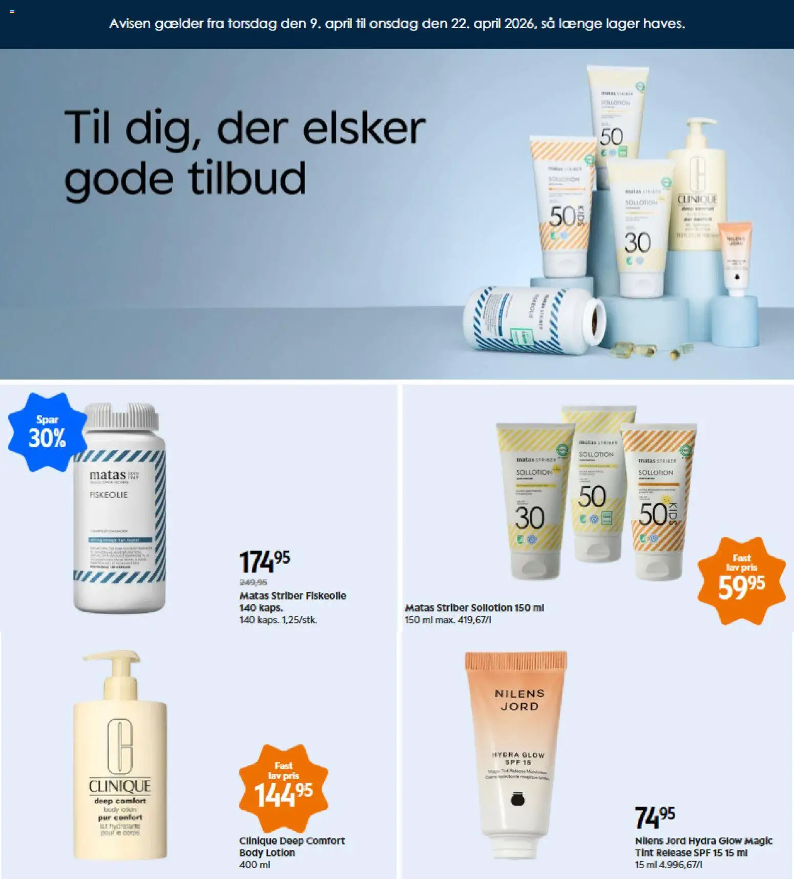 Eksempel på tilbudsavis Matas - Tilbudsavis fra butik Matas gyldig fra 09/04/2026 - Fiskeolie