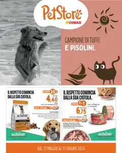 Anteprima dell'opuscolo Conad volantino PetStore Toscana, Sardegna, Lazio dal negozio Conad valido da 21/05/2026